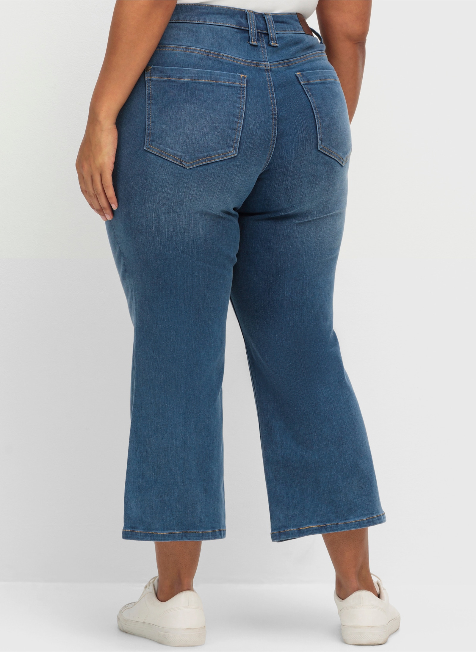 sheego Stretchjeans in 7/8-lengte, met bodyforming-effect - blue denim