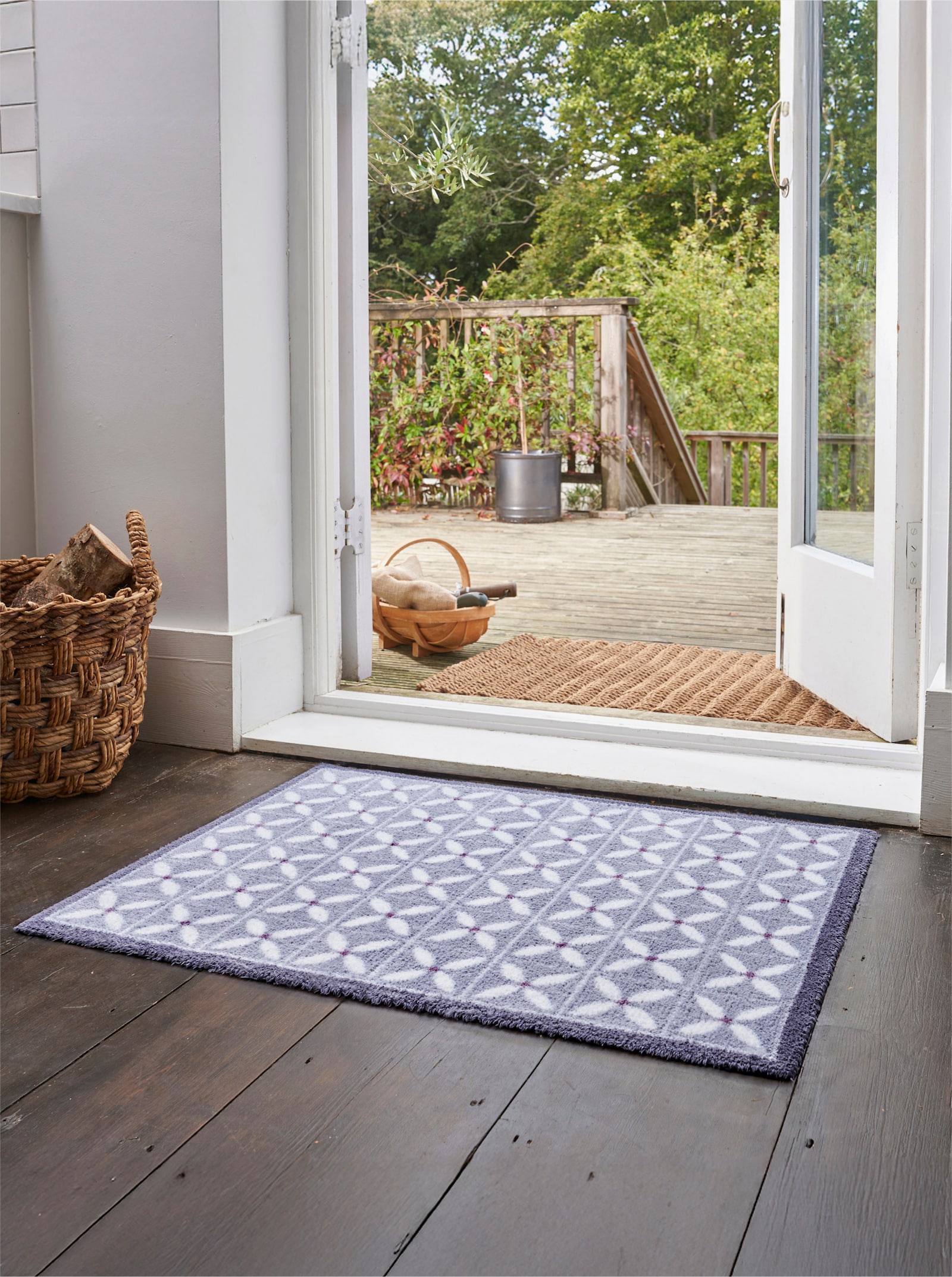 Turtle Mat Fußmatte - grau-ecru