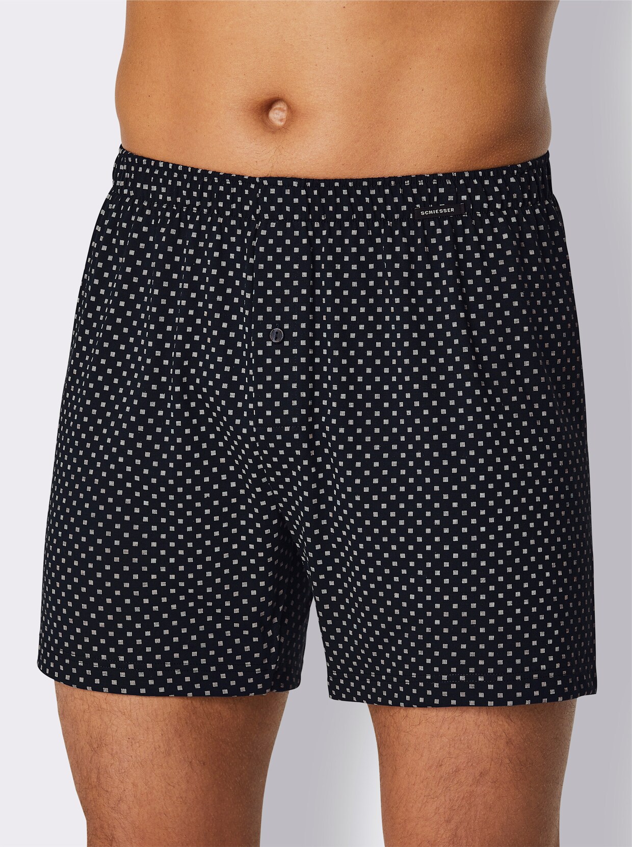 Boxershorts - donkerblauw geprint