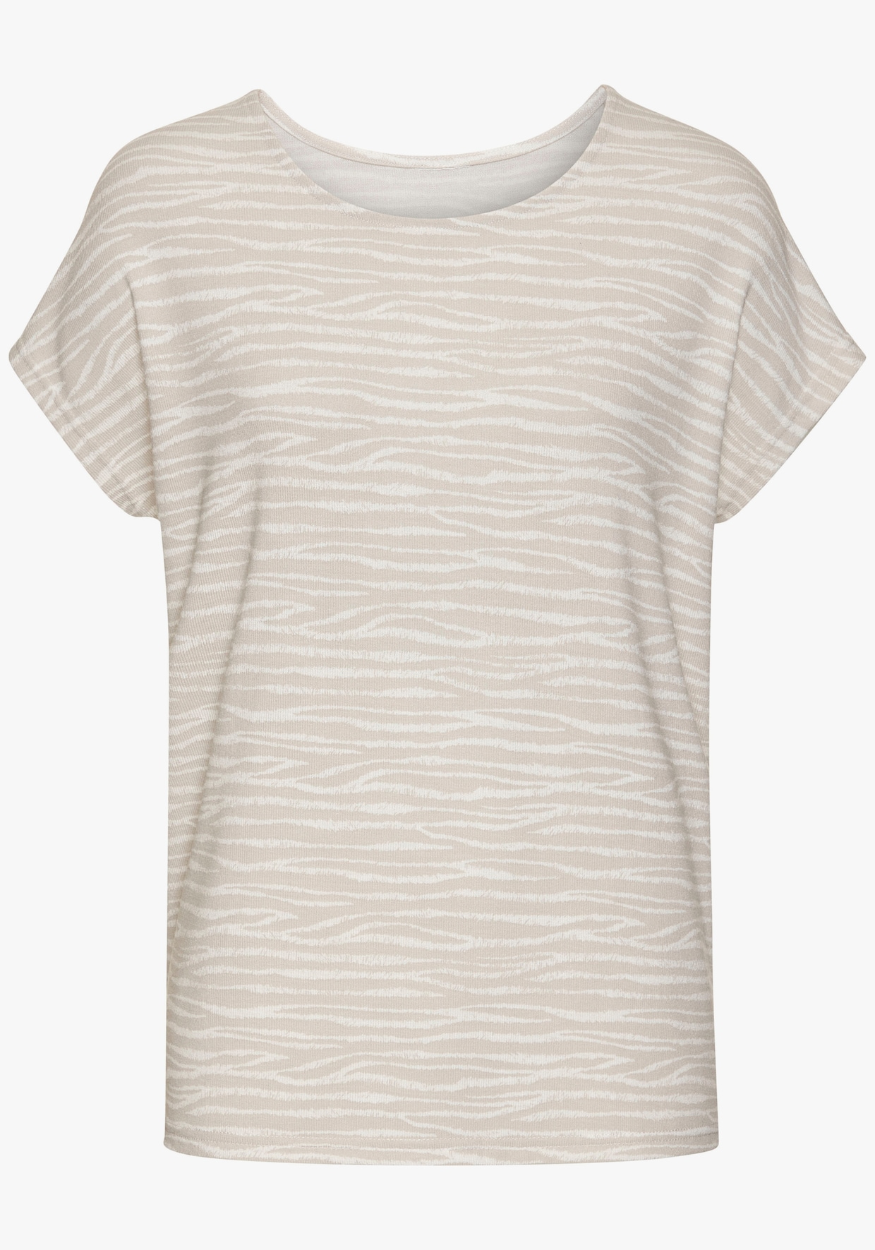 LASCANA Shirt met korte mouwen - zand