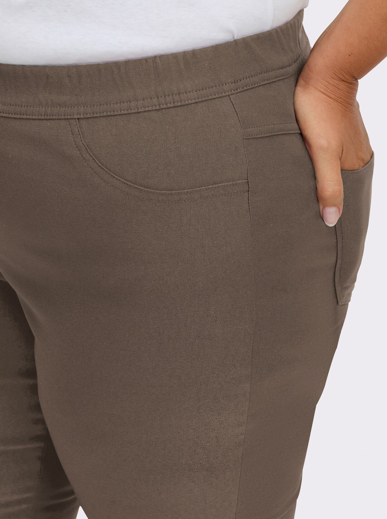 Hose innen angeraut - taupe