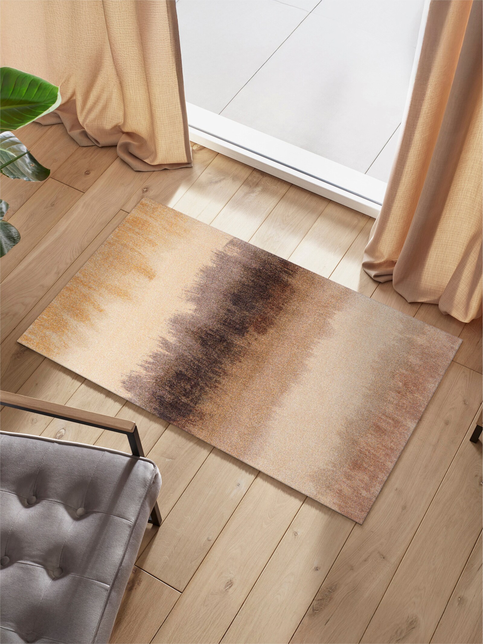 wash+dry by Kleen-Tex Fußmatte - braun-gemustert