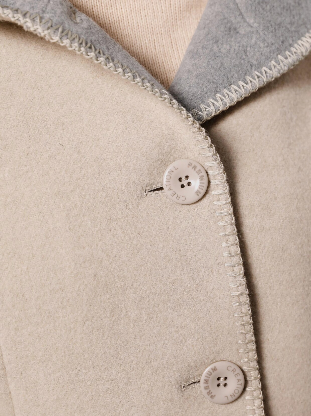 Creation L Premium Mantel van wol en polyester - zand
