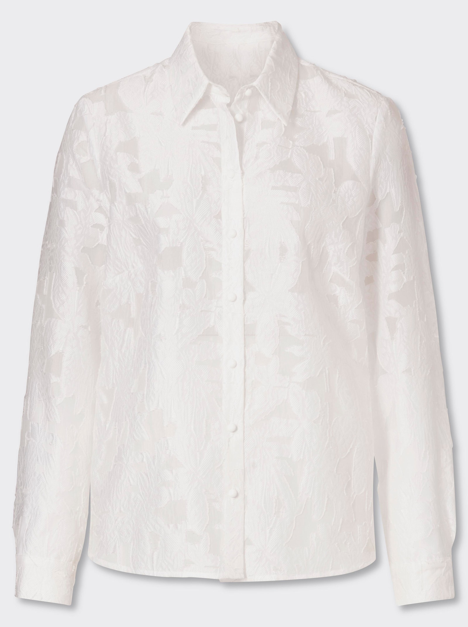 heine Hemdbluse in Ausbrenner-Optik - ecru