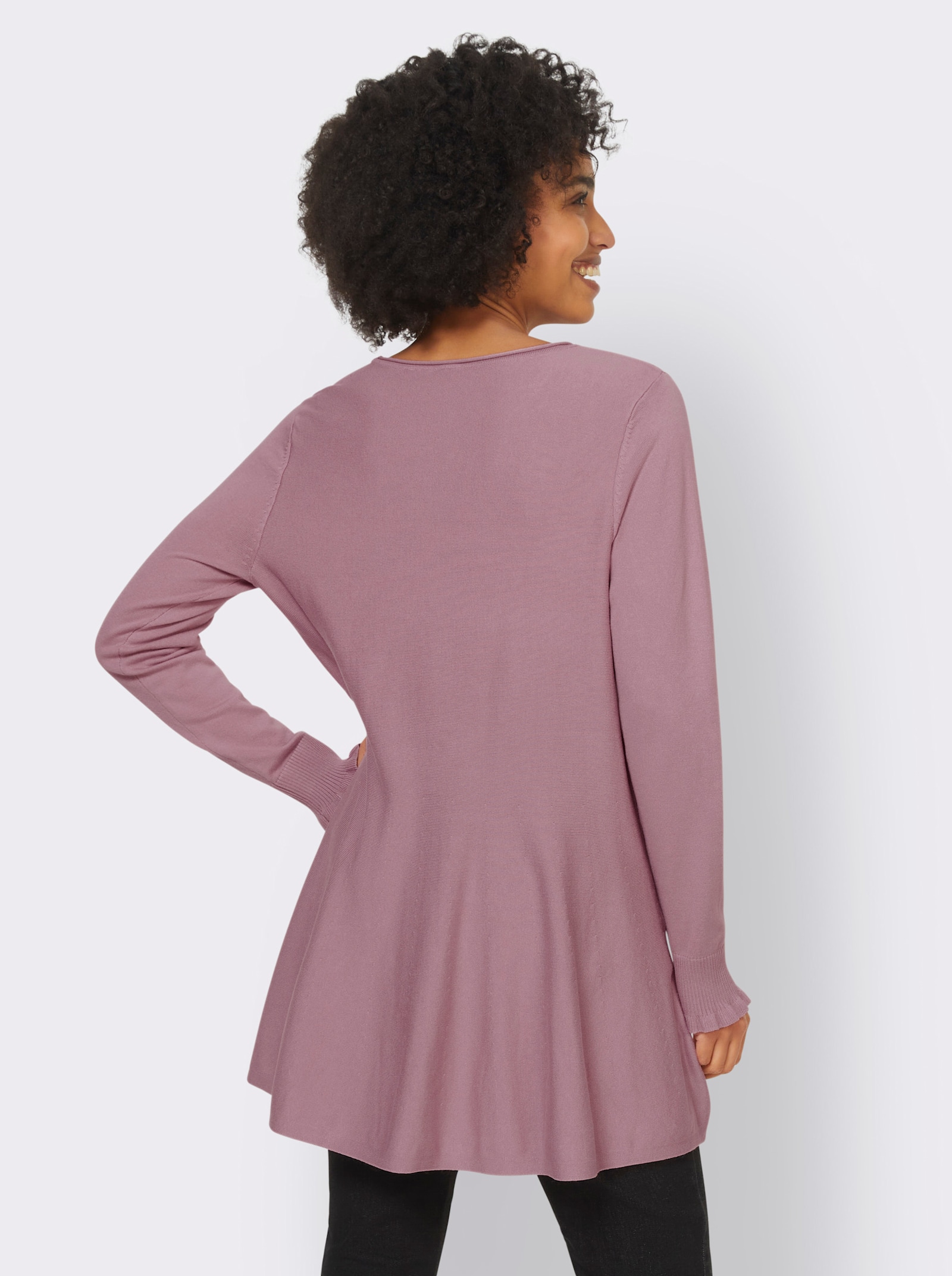 heine Longpullover in leicht ausgestellter Form - mauve
