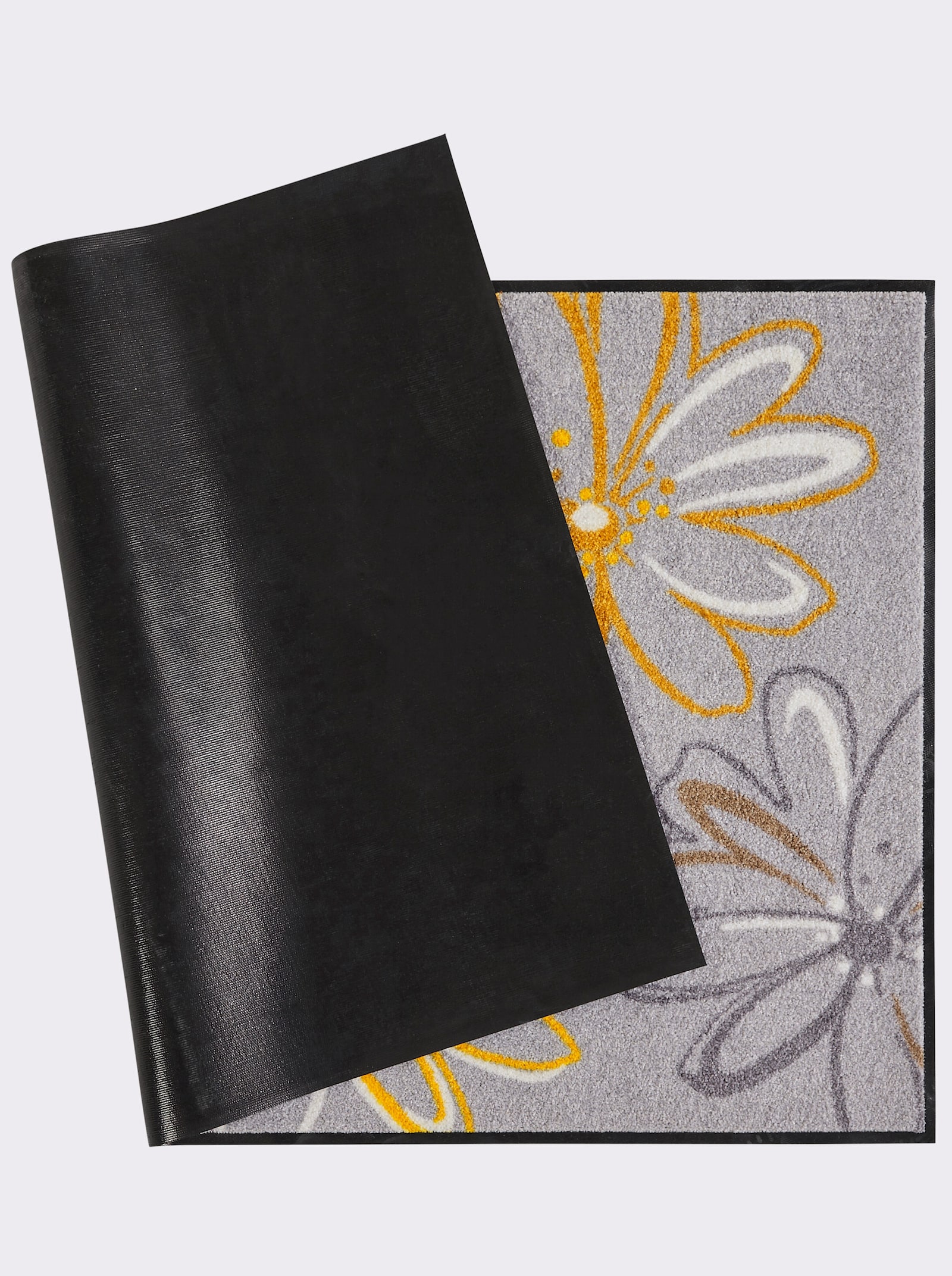 heine home Fußmatte - grau-gelb