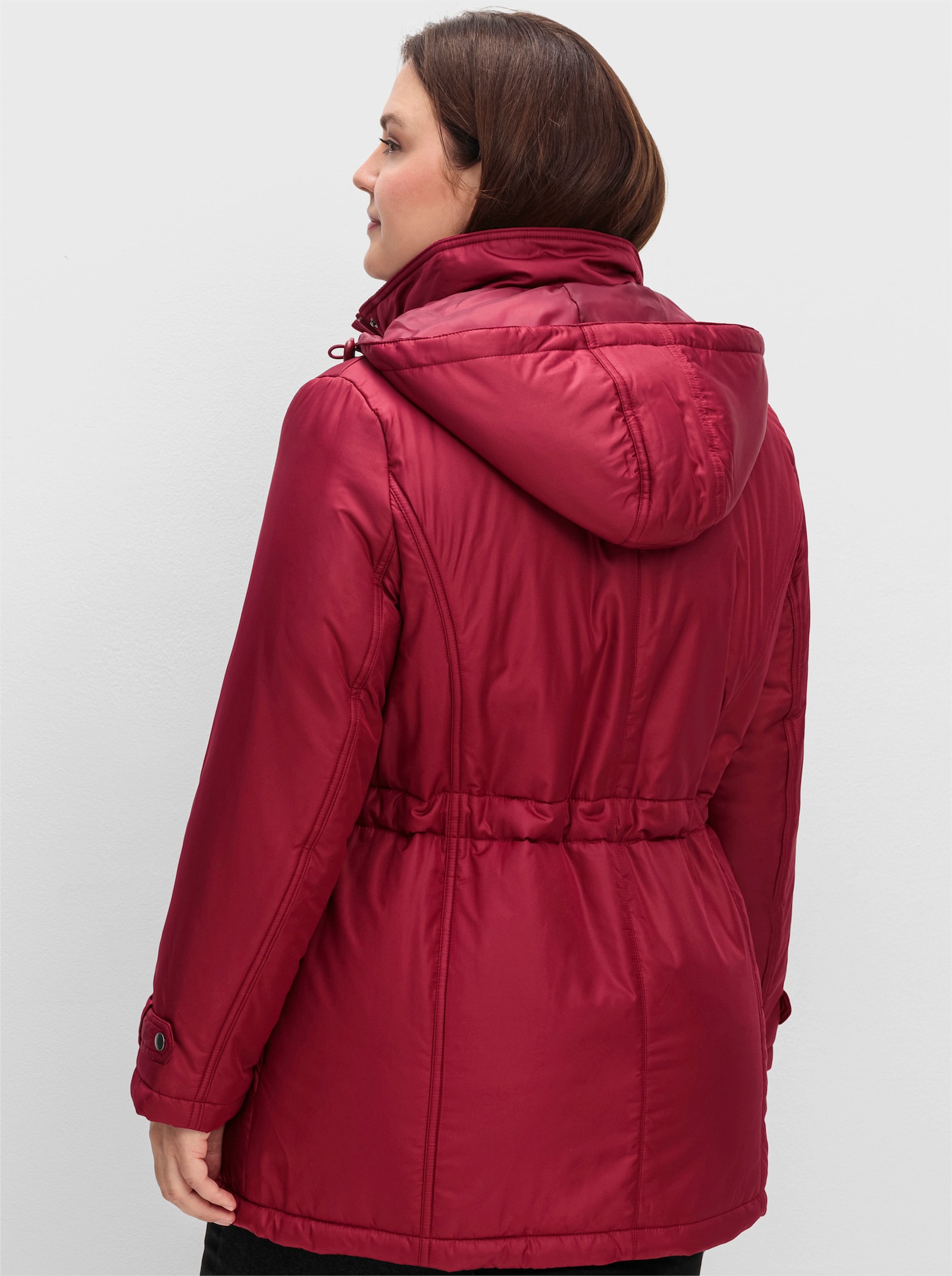  Steppjacke mit Weitenregulierung - weinrot