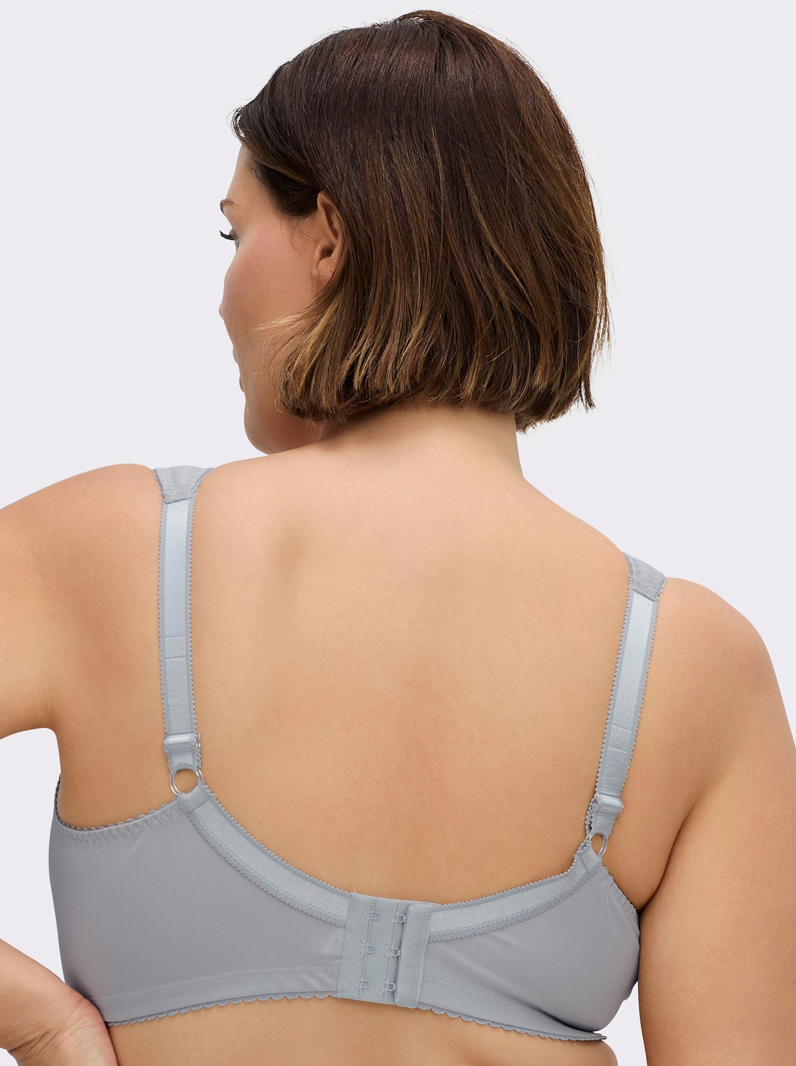 wäschepur Entlastungs-BH ohne Bügel mit Stretch-Spitze - silberfarben