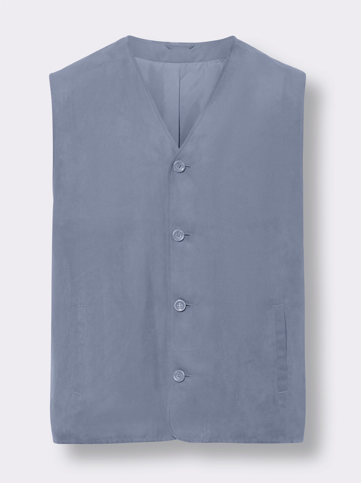 Velúrová vesta - modrosivá