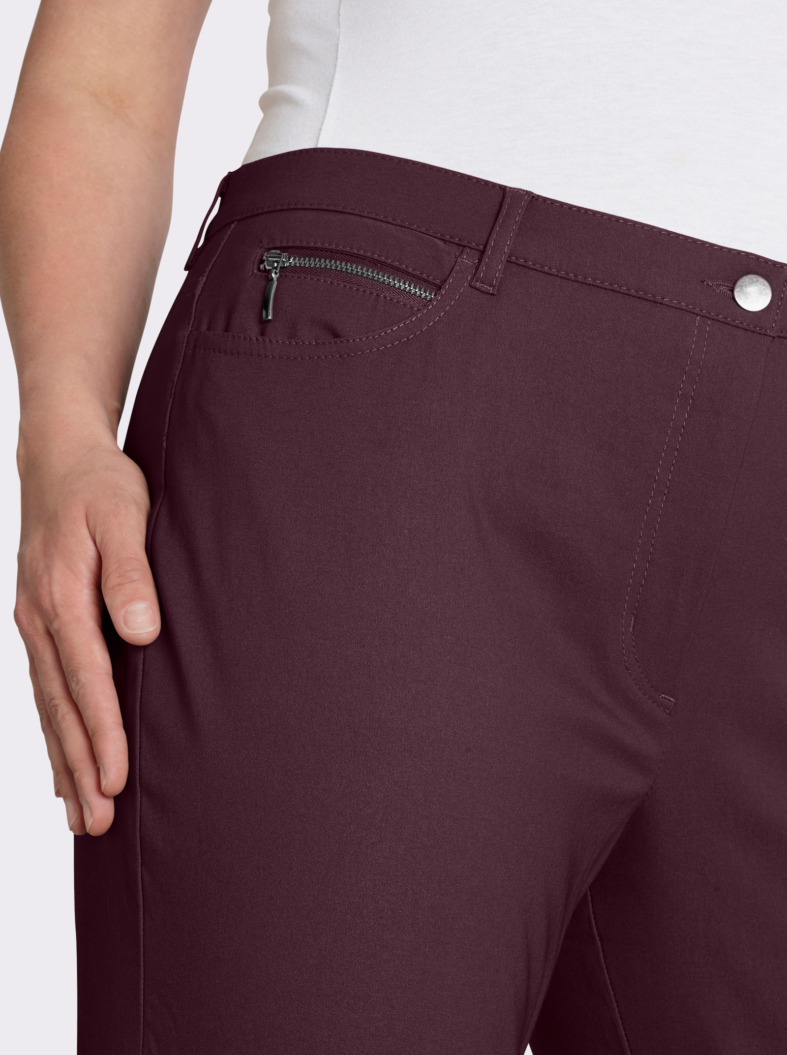Stehmann Comfort line Thermohose in elastischer Bengalin-Qualität - bordeaux