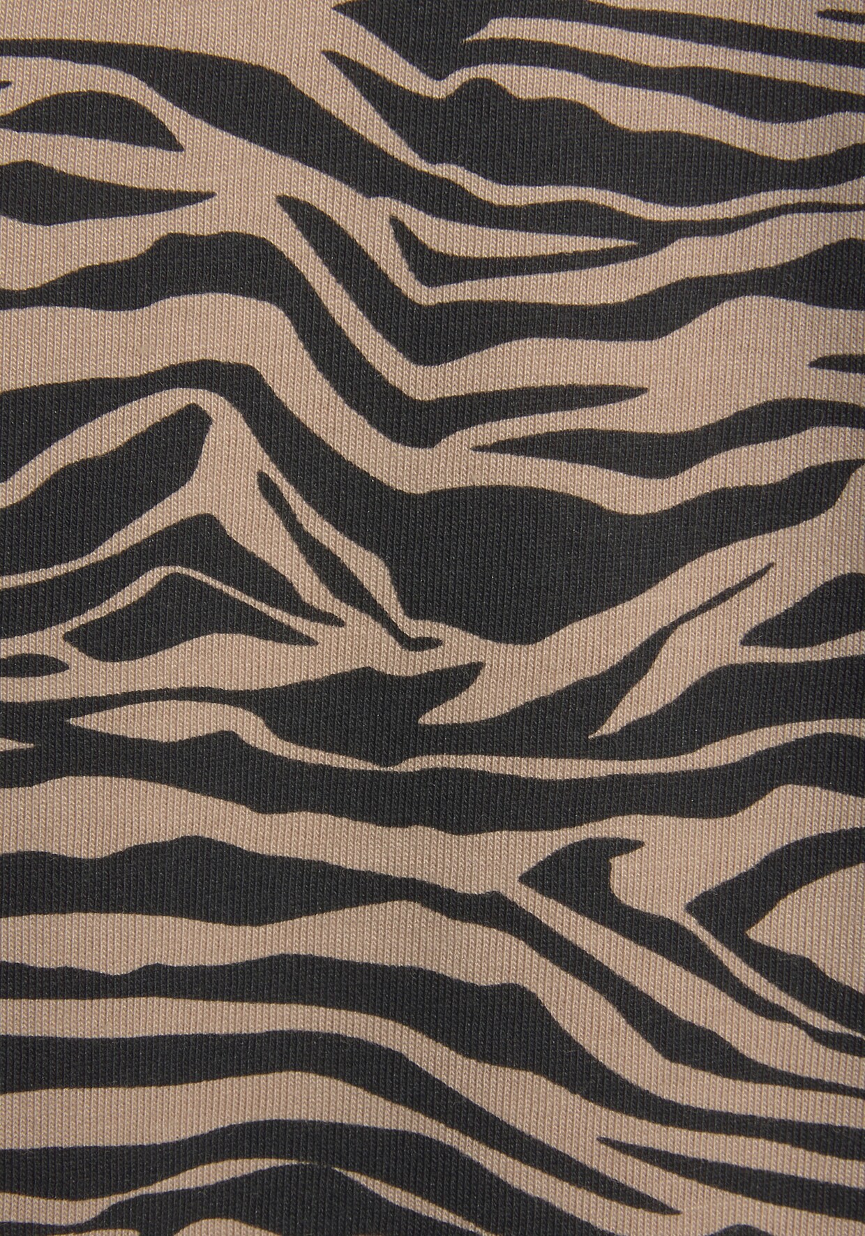 s.Oliver Sleepshirt - schwarz-beige-gemustert