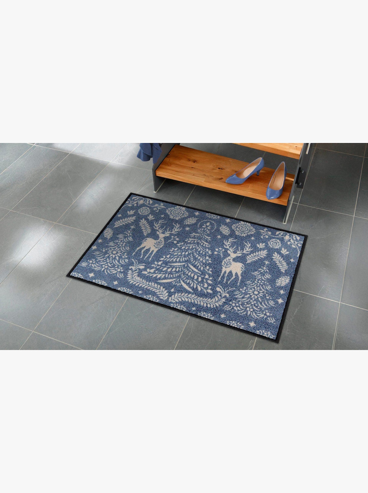 Salonloewe Fußmatte - himmelblau-ecru