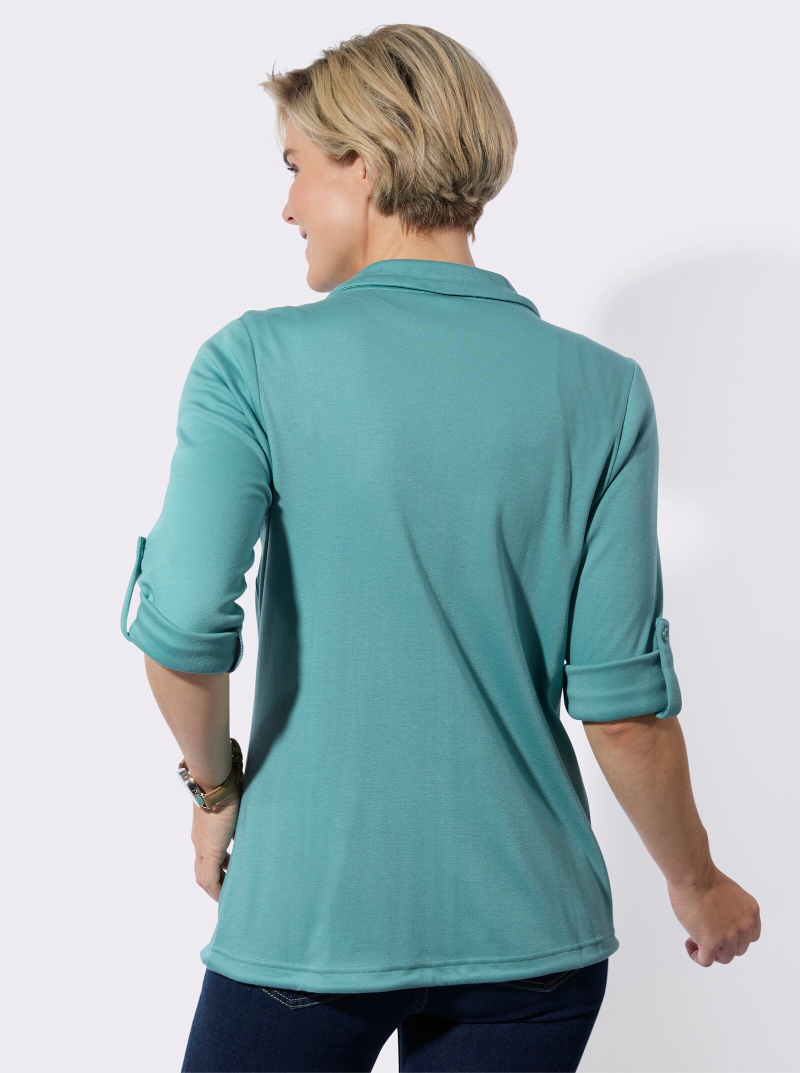  Shirtjacke mit Tunnelzug - ozean