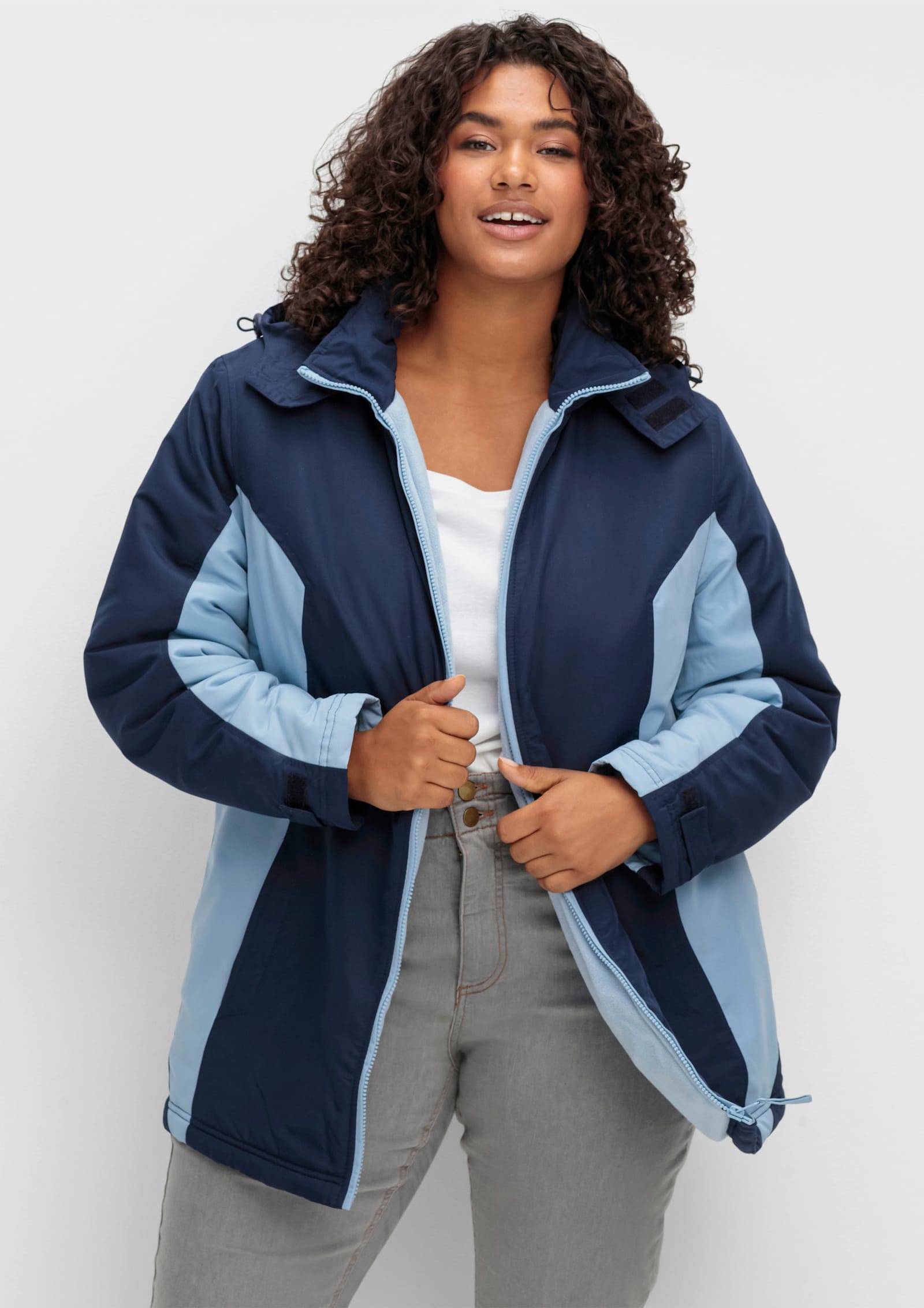 Funktionsjacke mit Fleece-Futter - marine-bleu