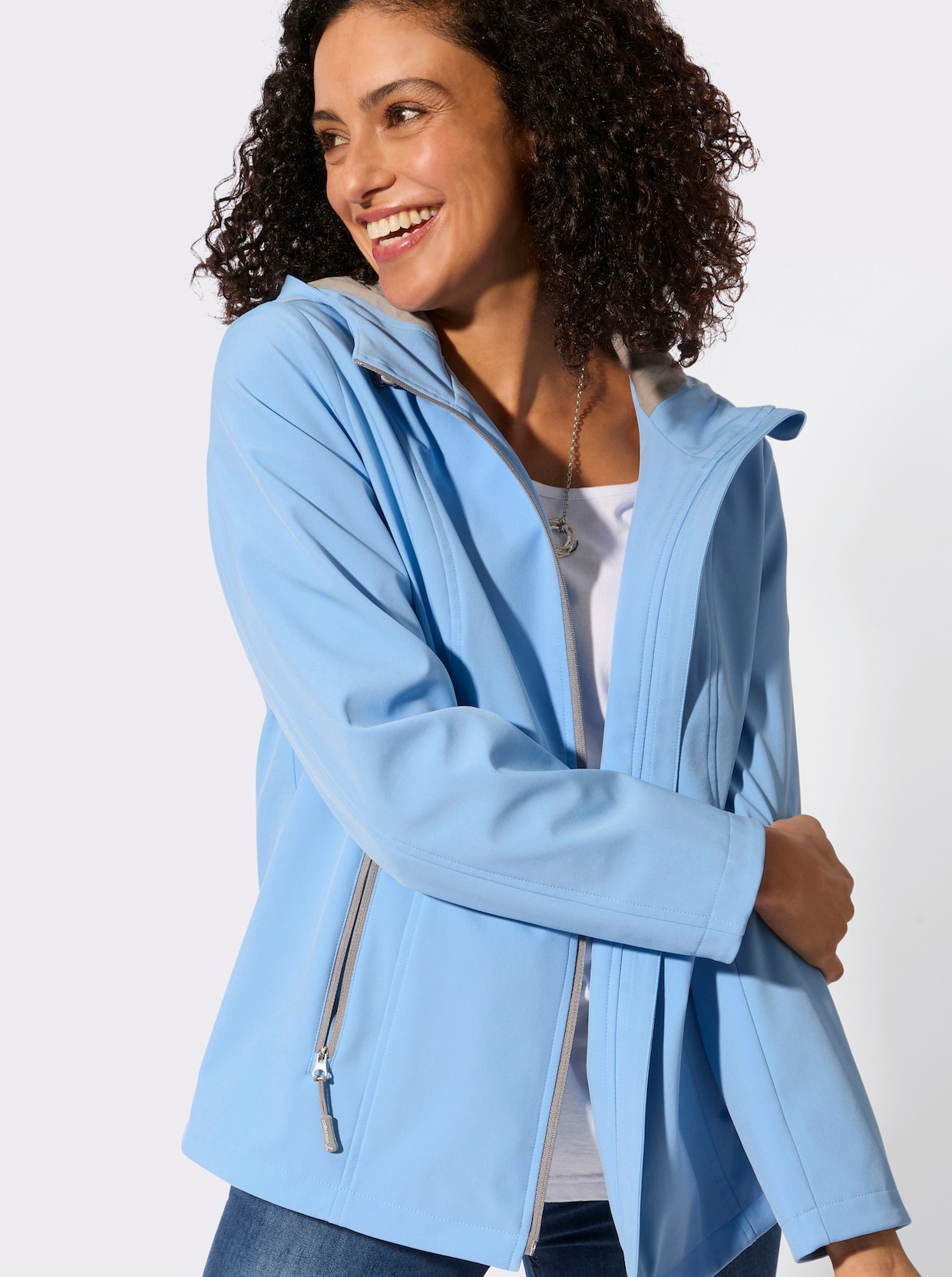 Softshelljacke - himmelblau