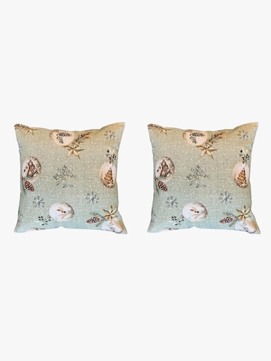 heine home Kissenhülle - salbei-bedruckt