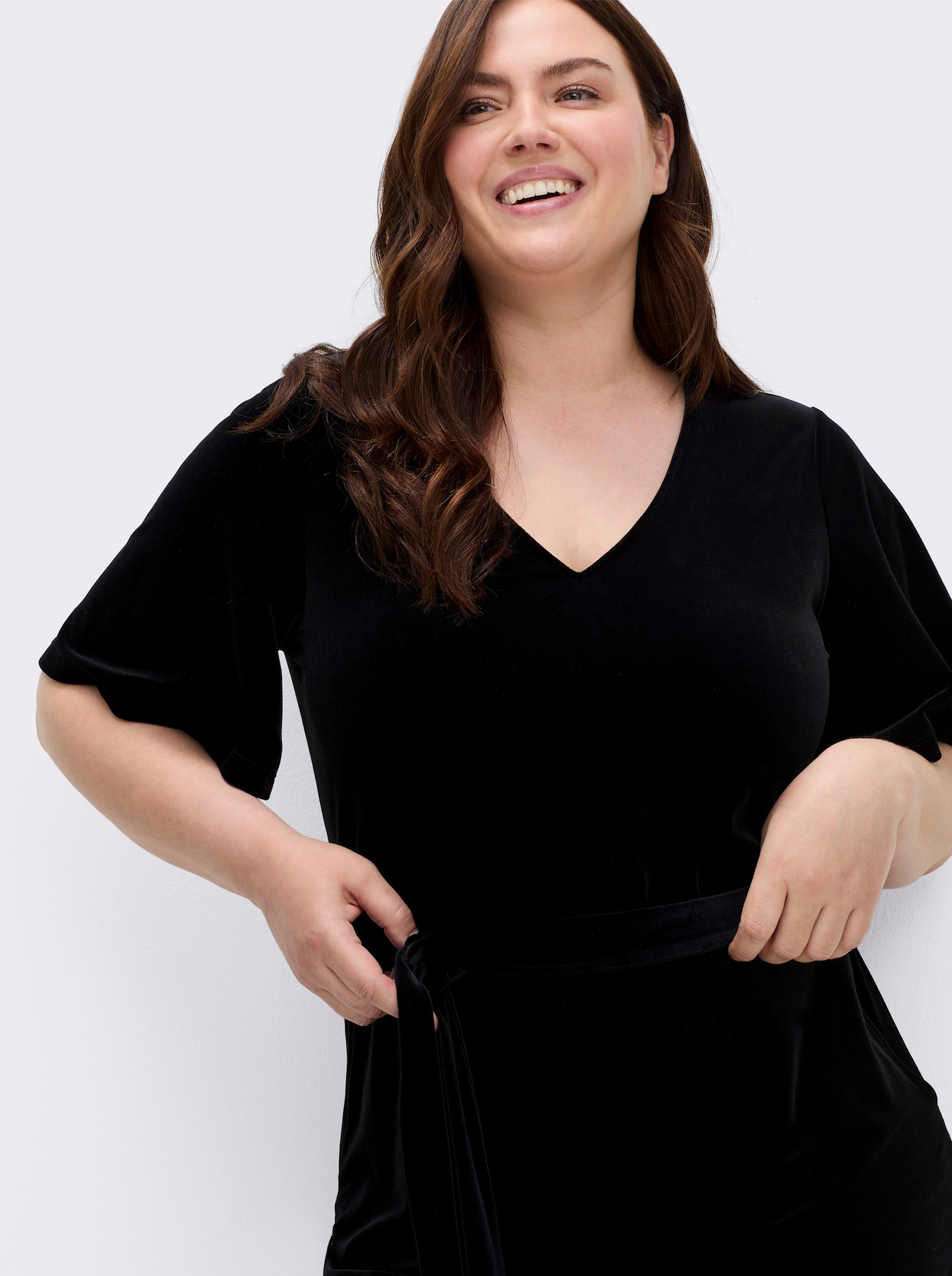 sheego by Joe Browns Overall mit Flügelärmeln - schwarz