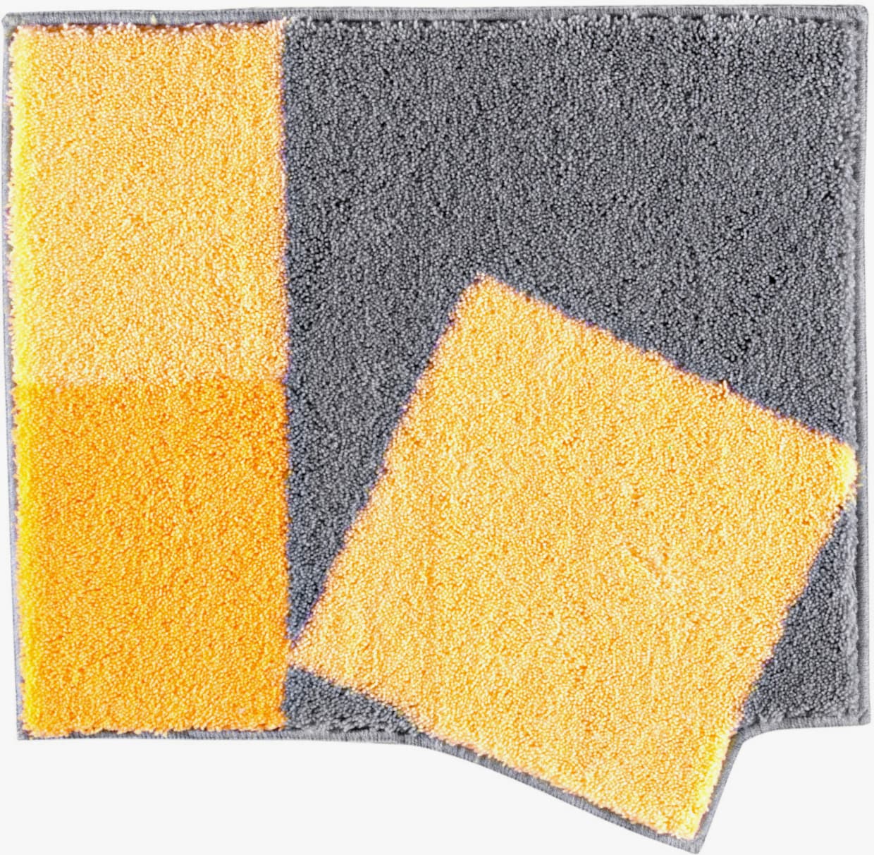 Grund Tapis de bain - jaune-gris