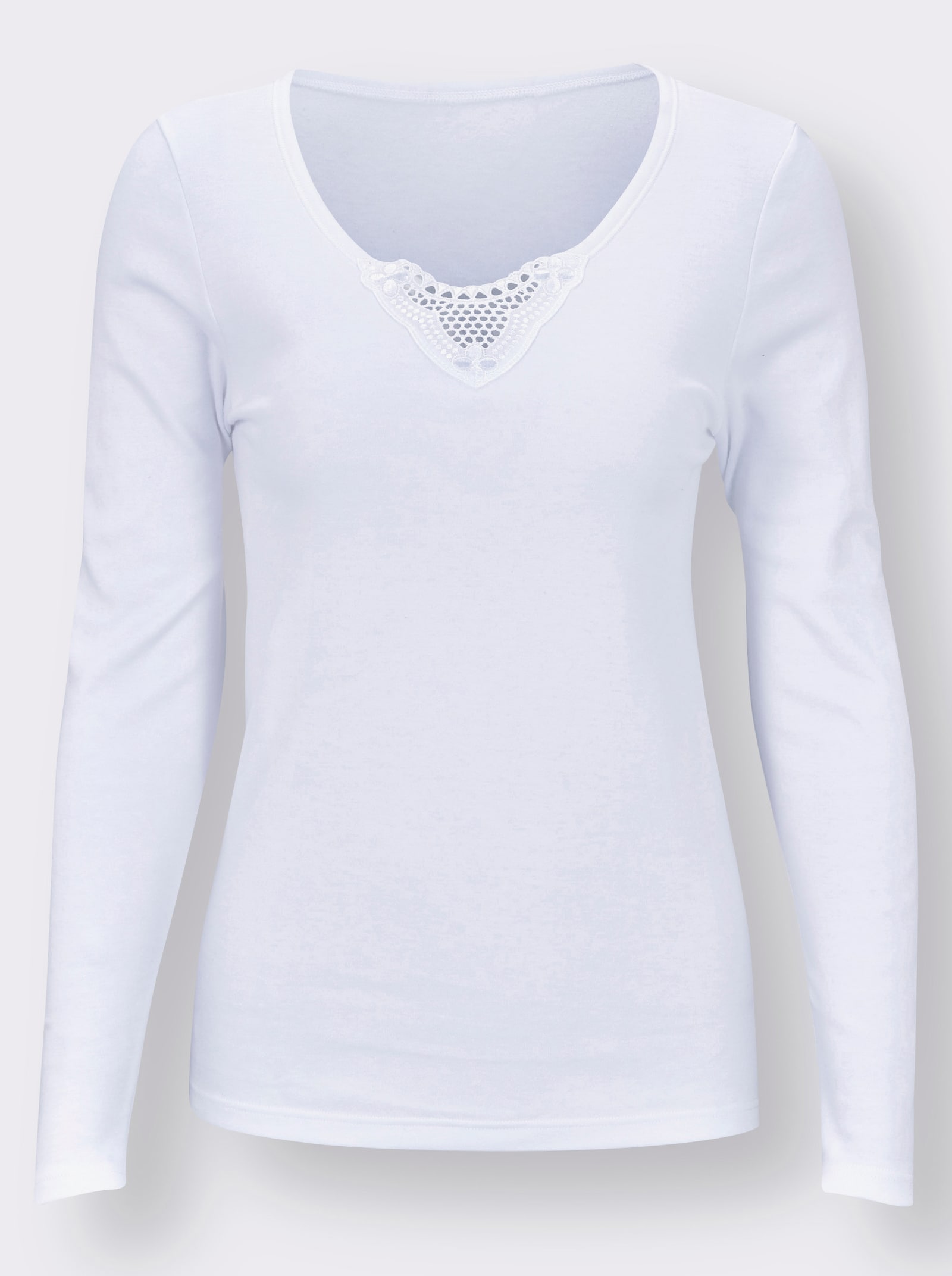 wäschepur Langarm Spenzer - weiß