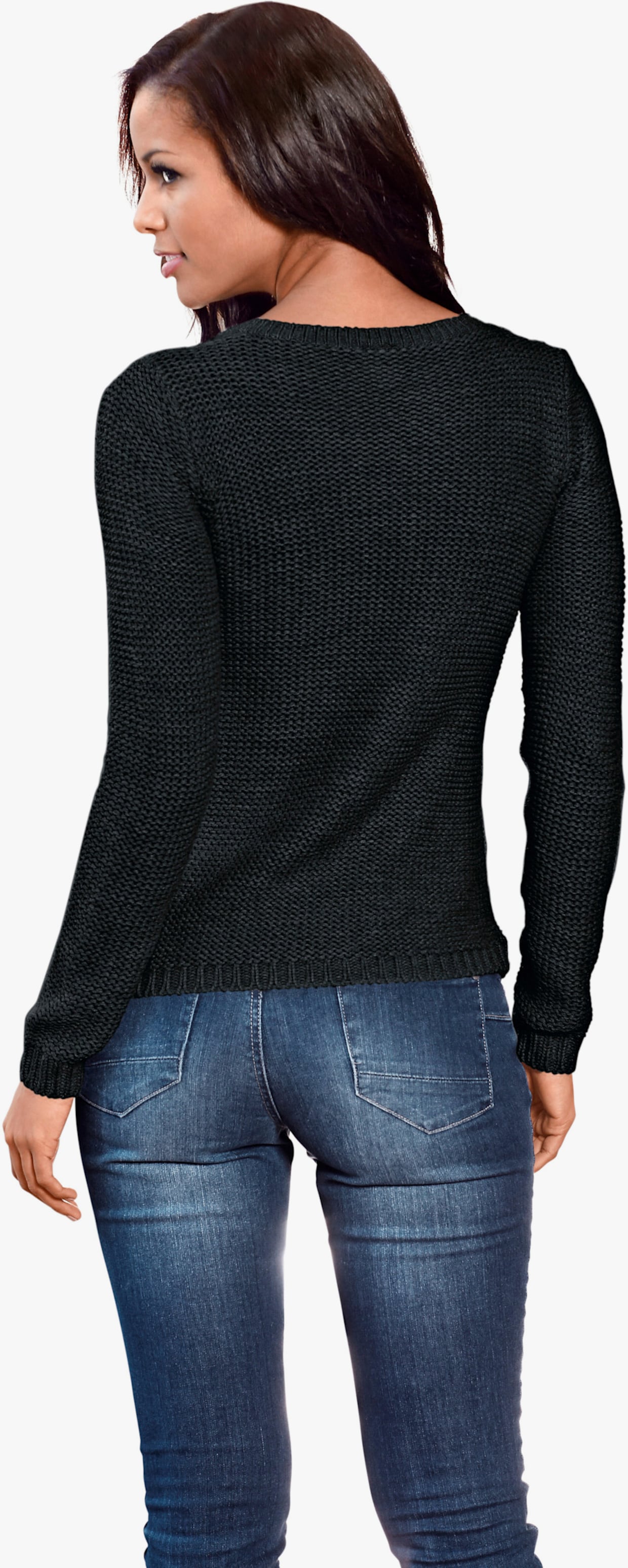 heine Pullover met ronde hals - zwart