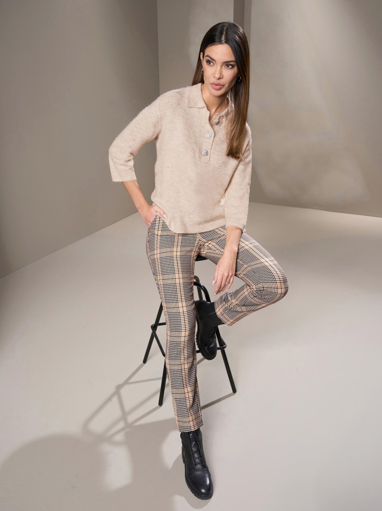 Rick Cardona Pullover - champagner-beige-meliert