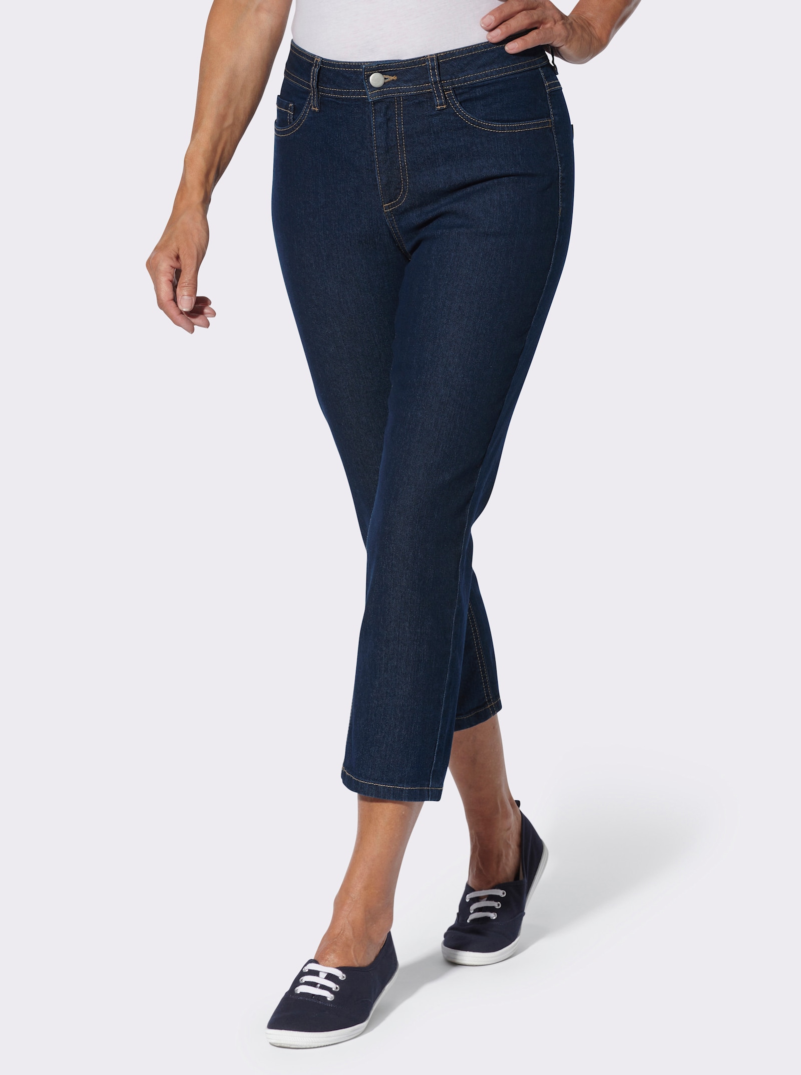 7/8-Jeans in 5-Pocket-Form - dark blue
