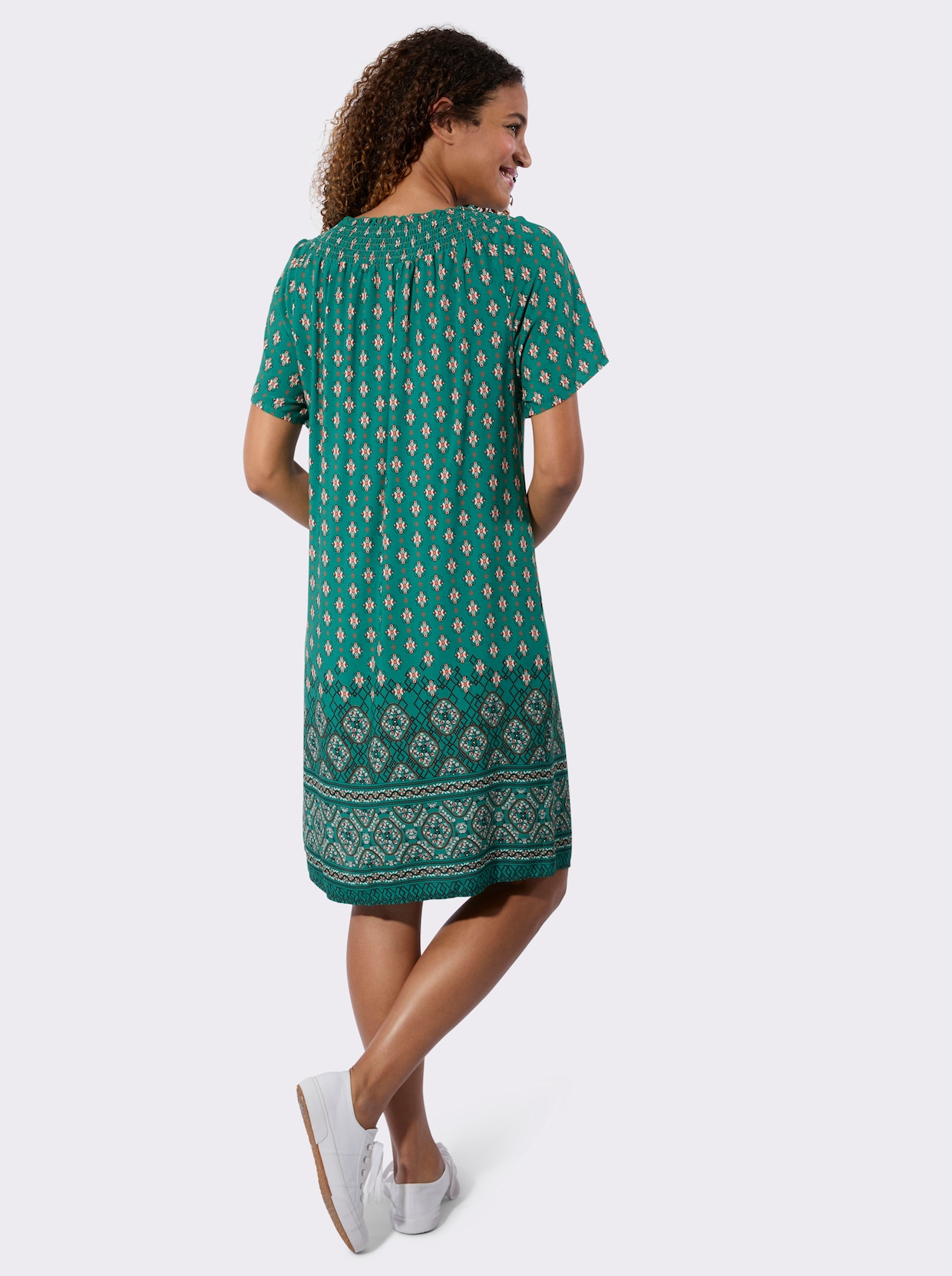 Druckkleid - grün-bedruckt