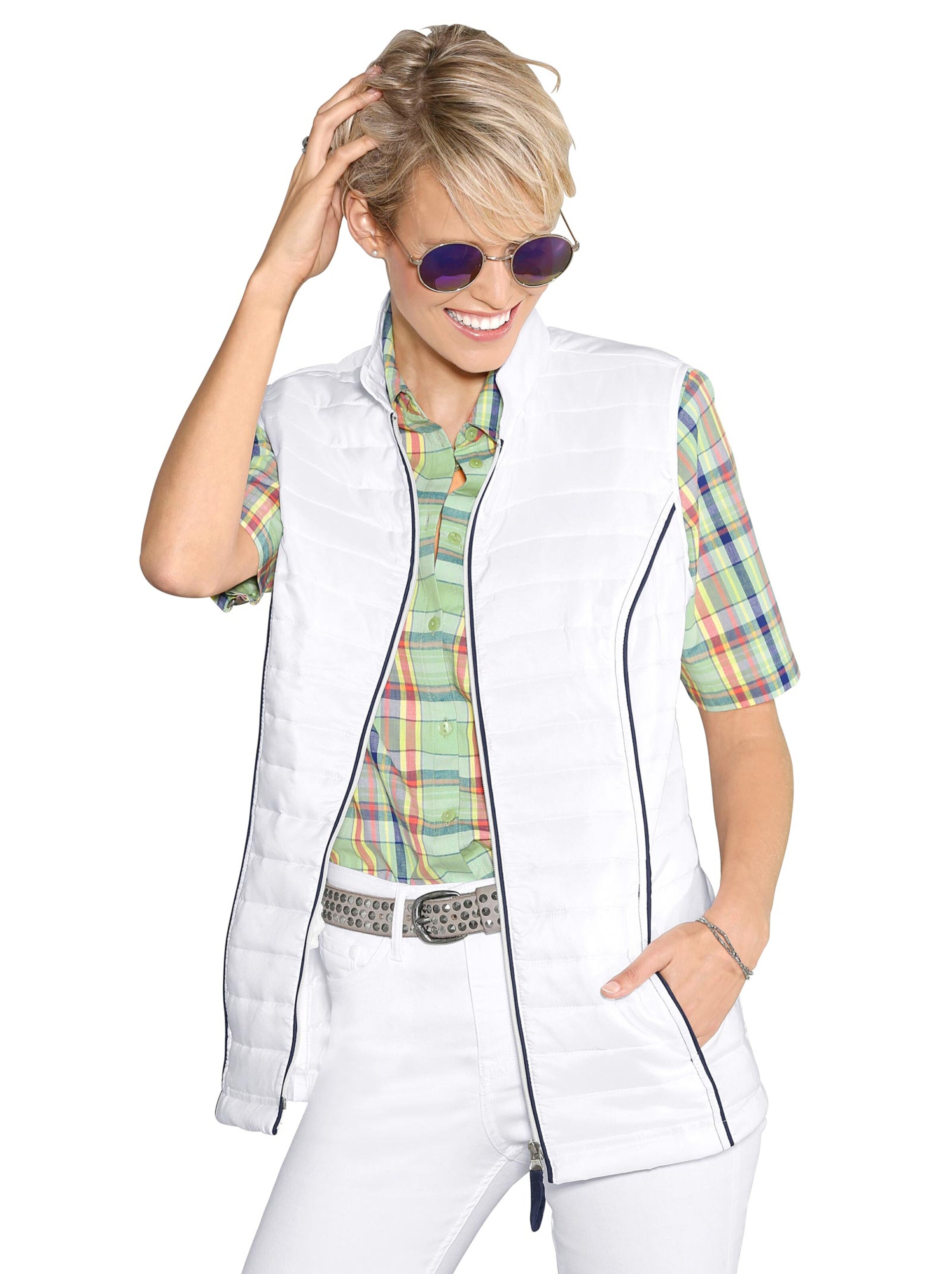 Weste - weiß-marine