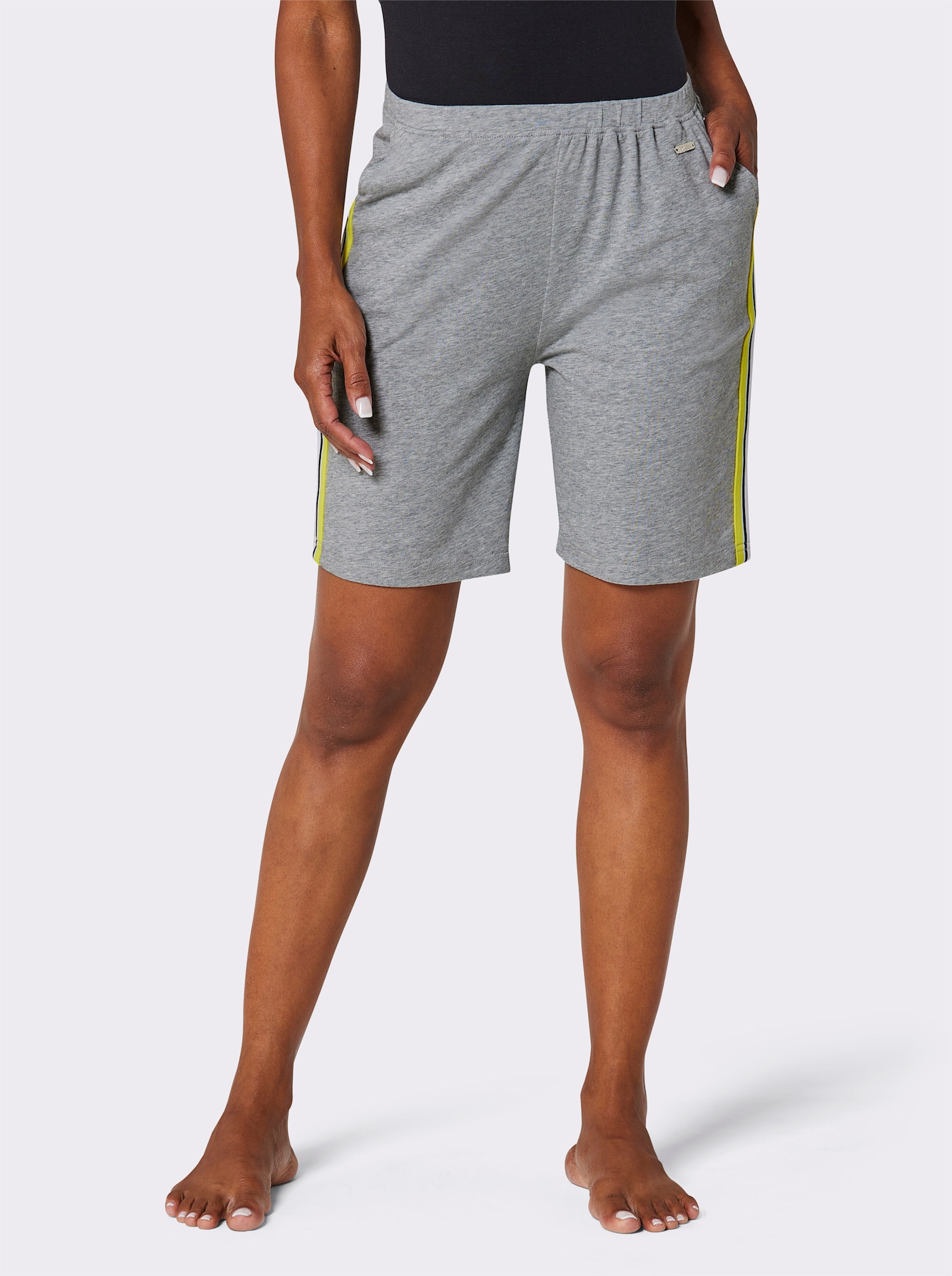 feel good Broek kort - grijs gemêleerd