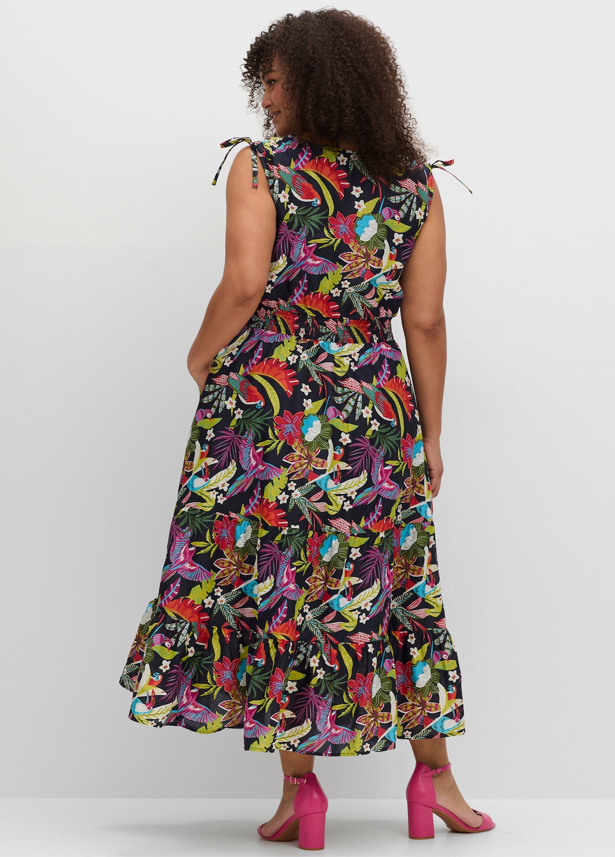 sheego by Joe Browns Maxikleid - blau-gemustert