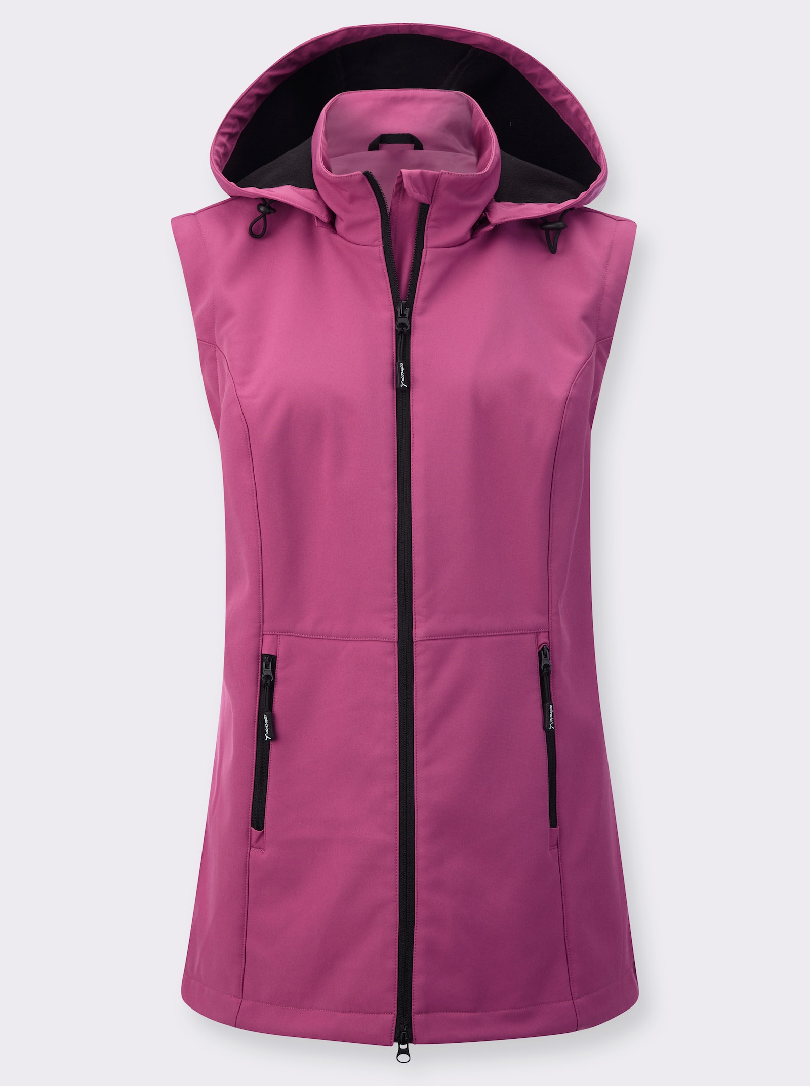 Softshelljacke mit weitenregulierbarer Kapuze - erika