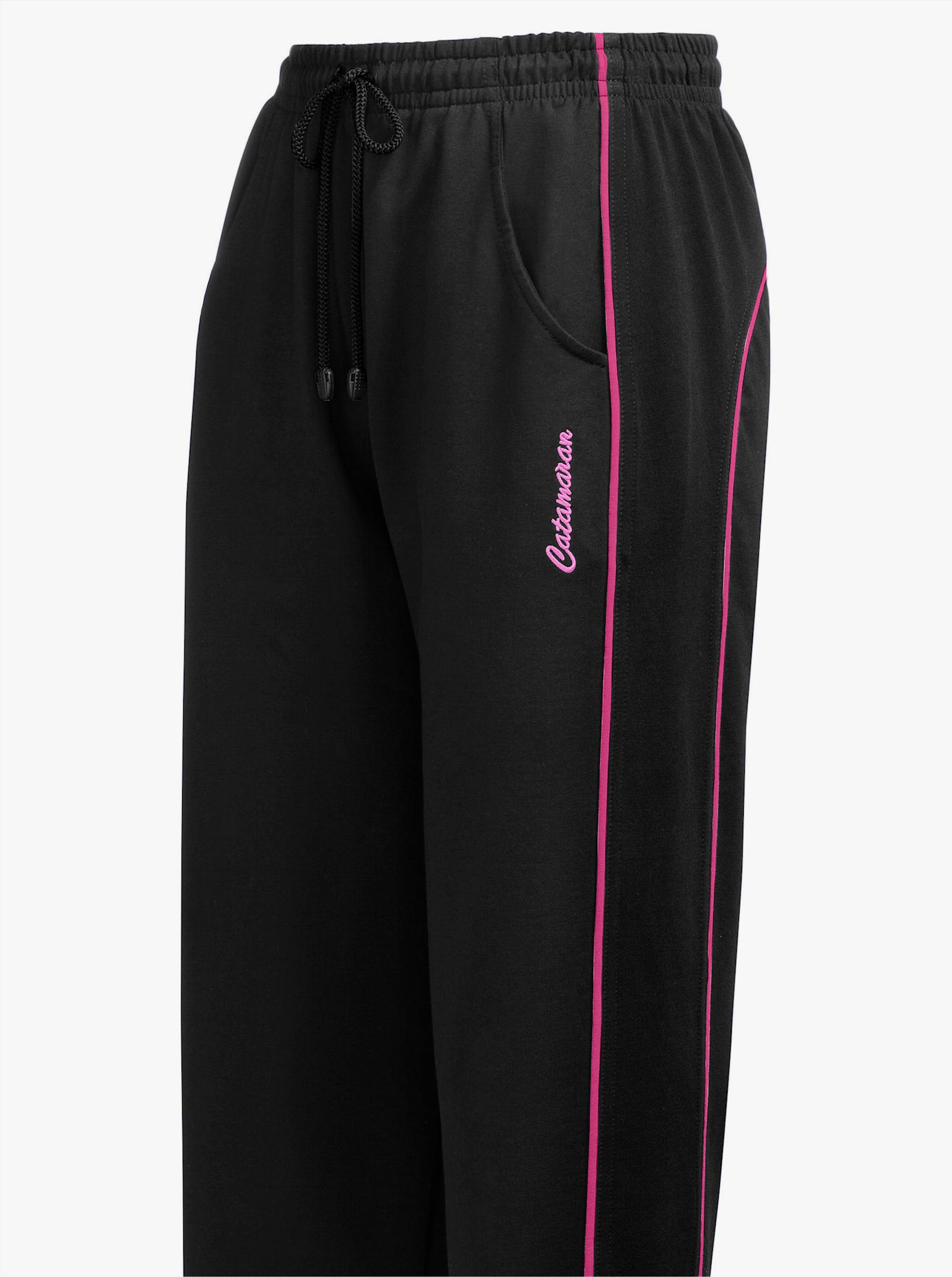 Catamaran Sports Freizeithose in 3/4-Länge - schwarz-pink