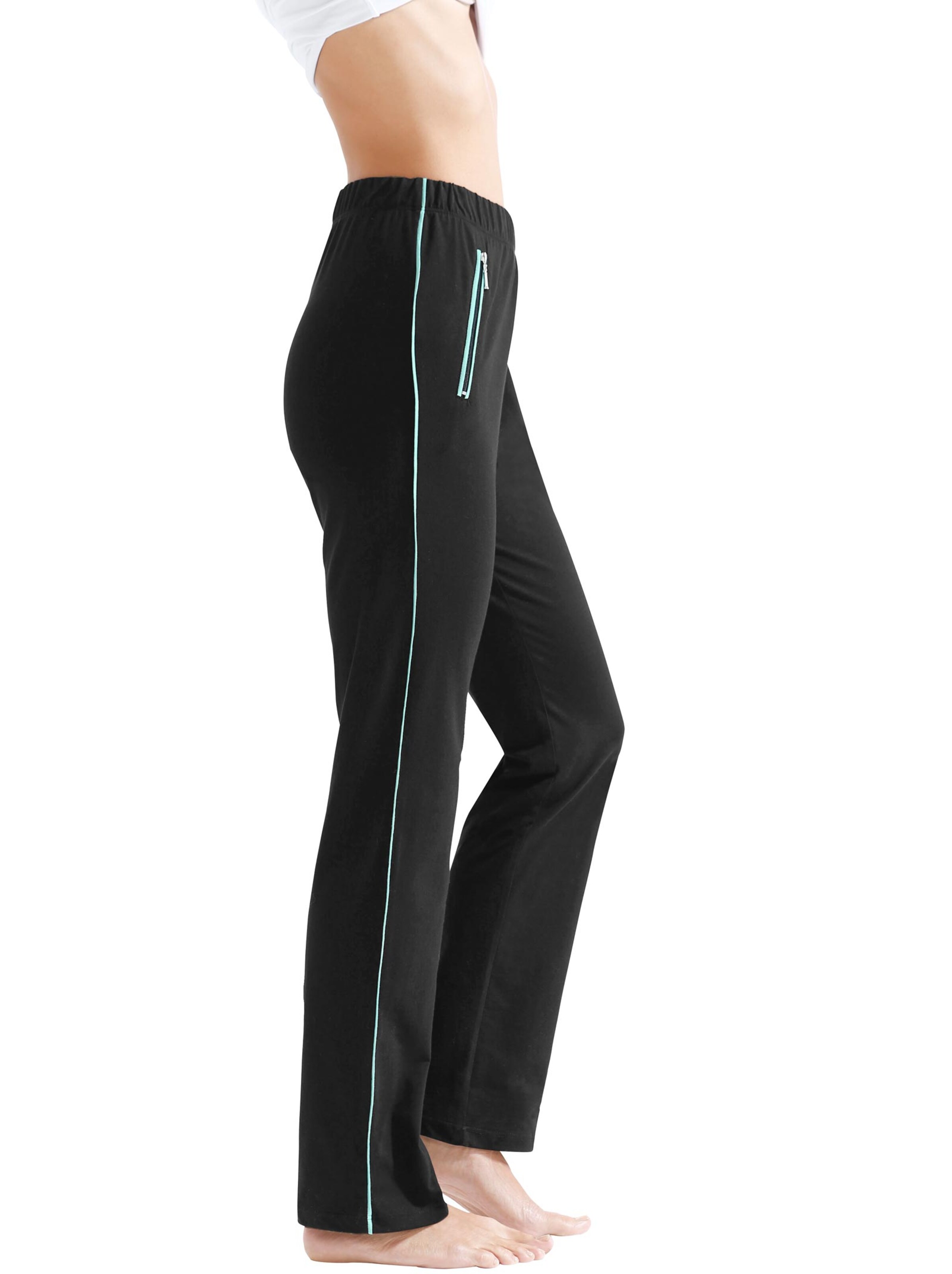 Freizeithose - schwarz-mint