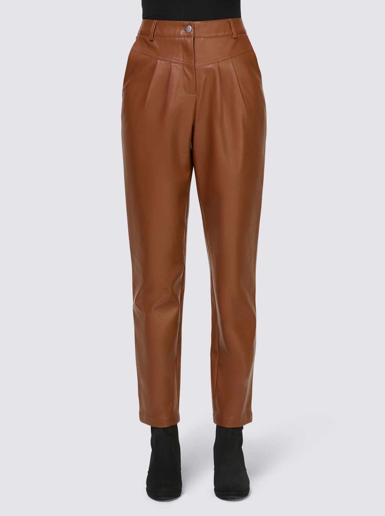 heine Lederimitat-Hose - braun