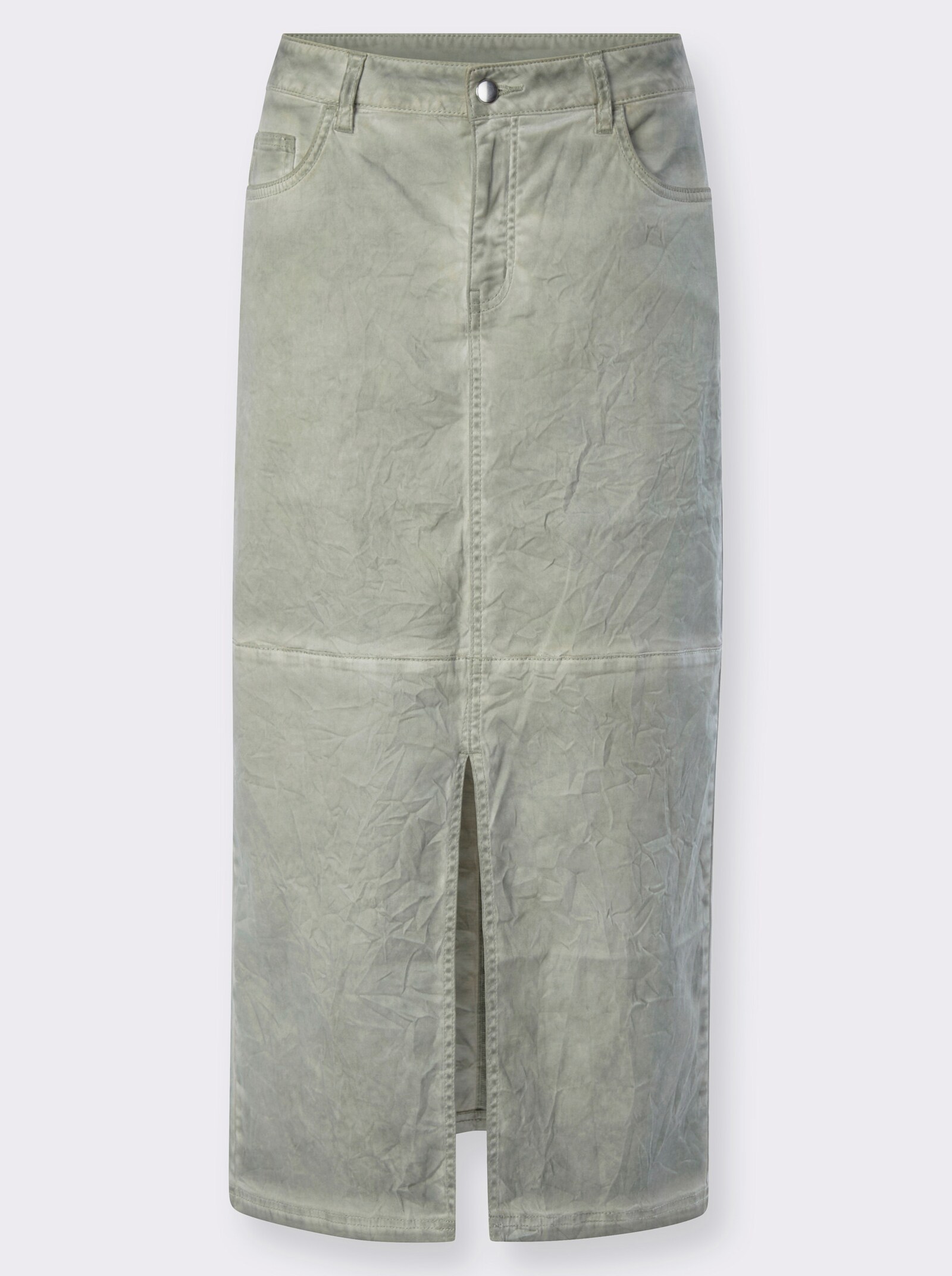 heine Geweven rok in 5-pocketsmodel - kaki