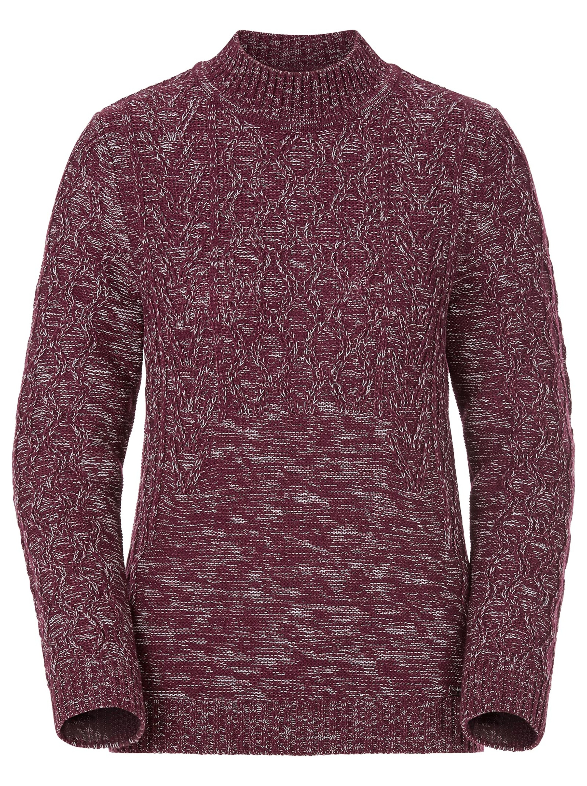 Collection L Pullover - weinrot-meliert