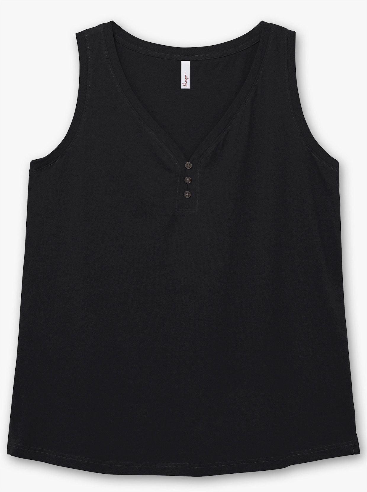 sheego Tanktop - schwarz
