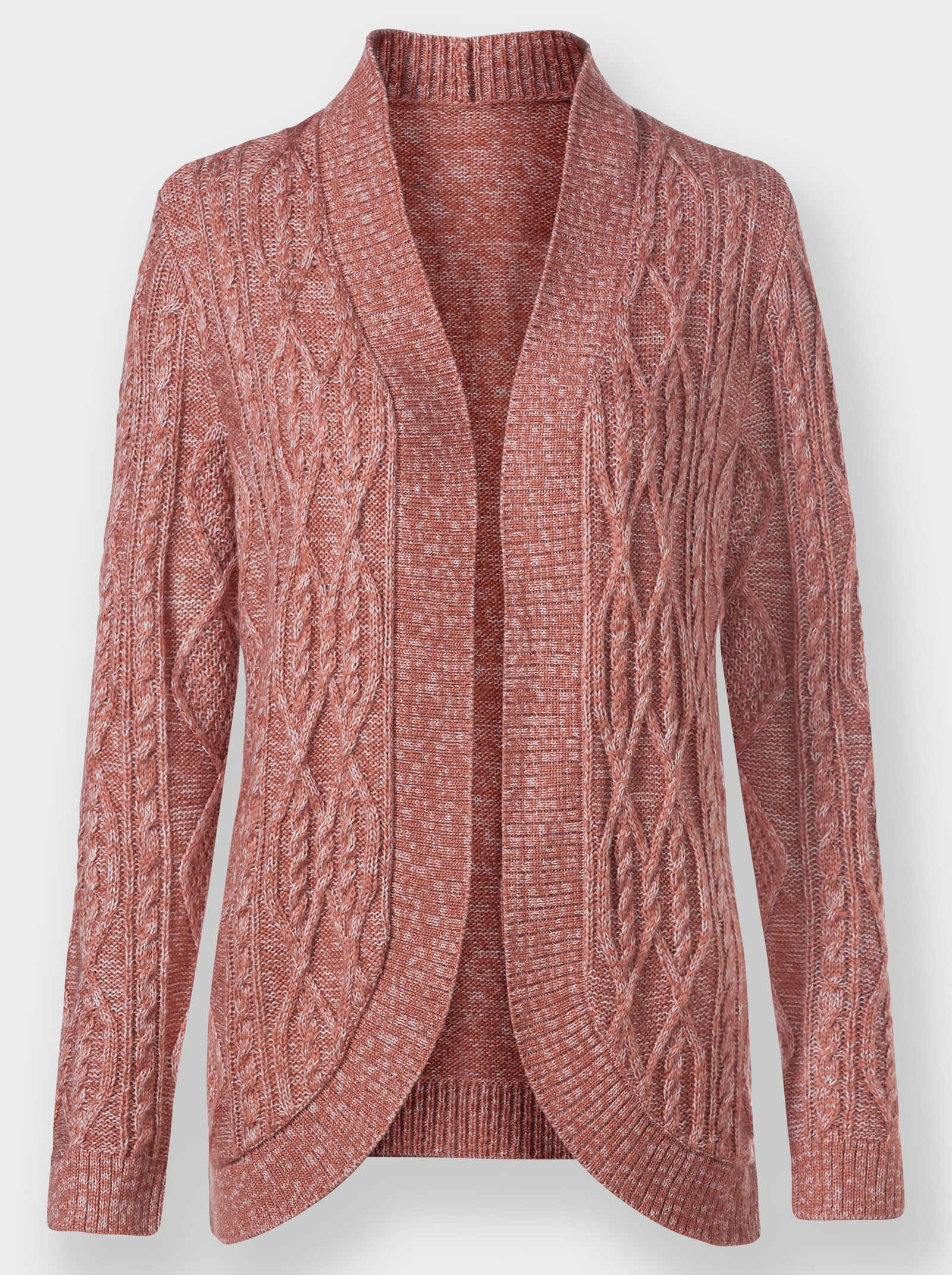 Strickjacke in Melange-Qualität - rosenholz-meliert