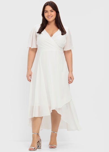 sheego Chiffonkleid - offwhite