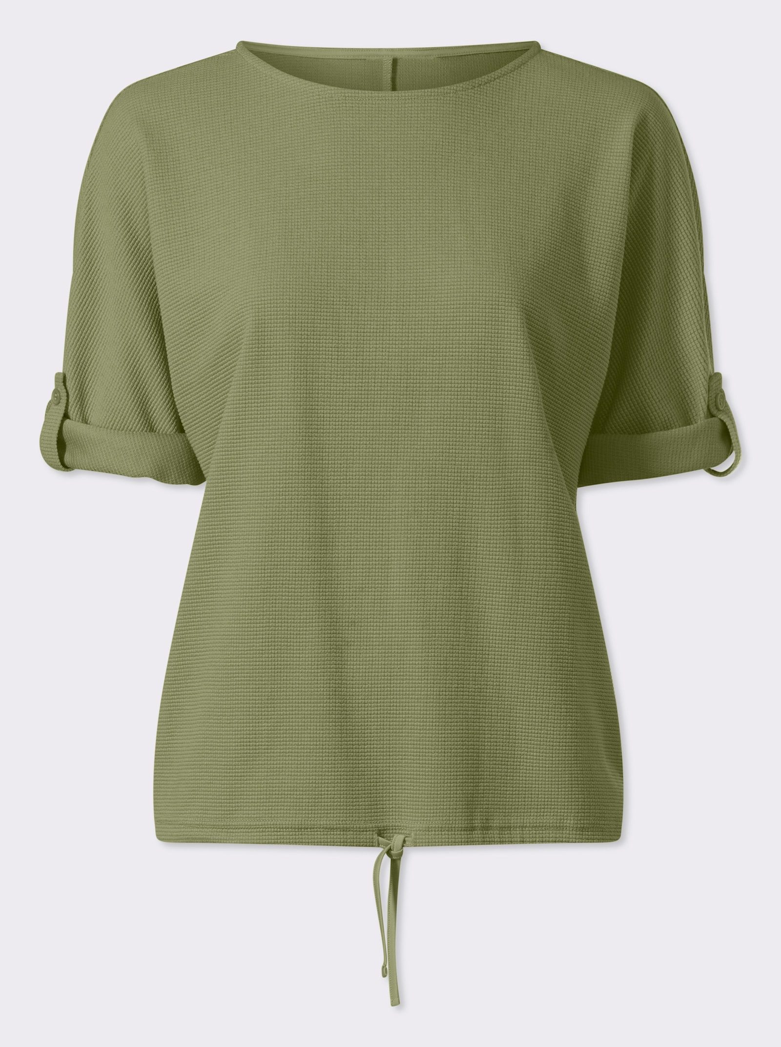 heine T-shirt à manches chauve-souris en qualité piqué - vert roseau