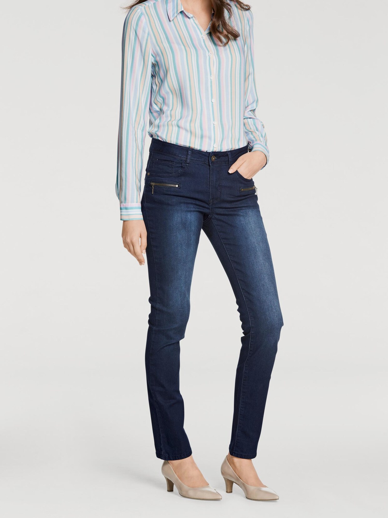 Rick Cardona Bauchweg-Jeans - blue denim