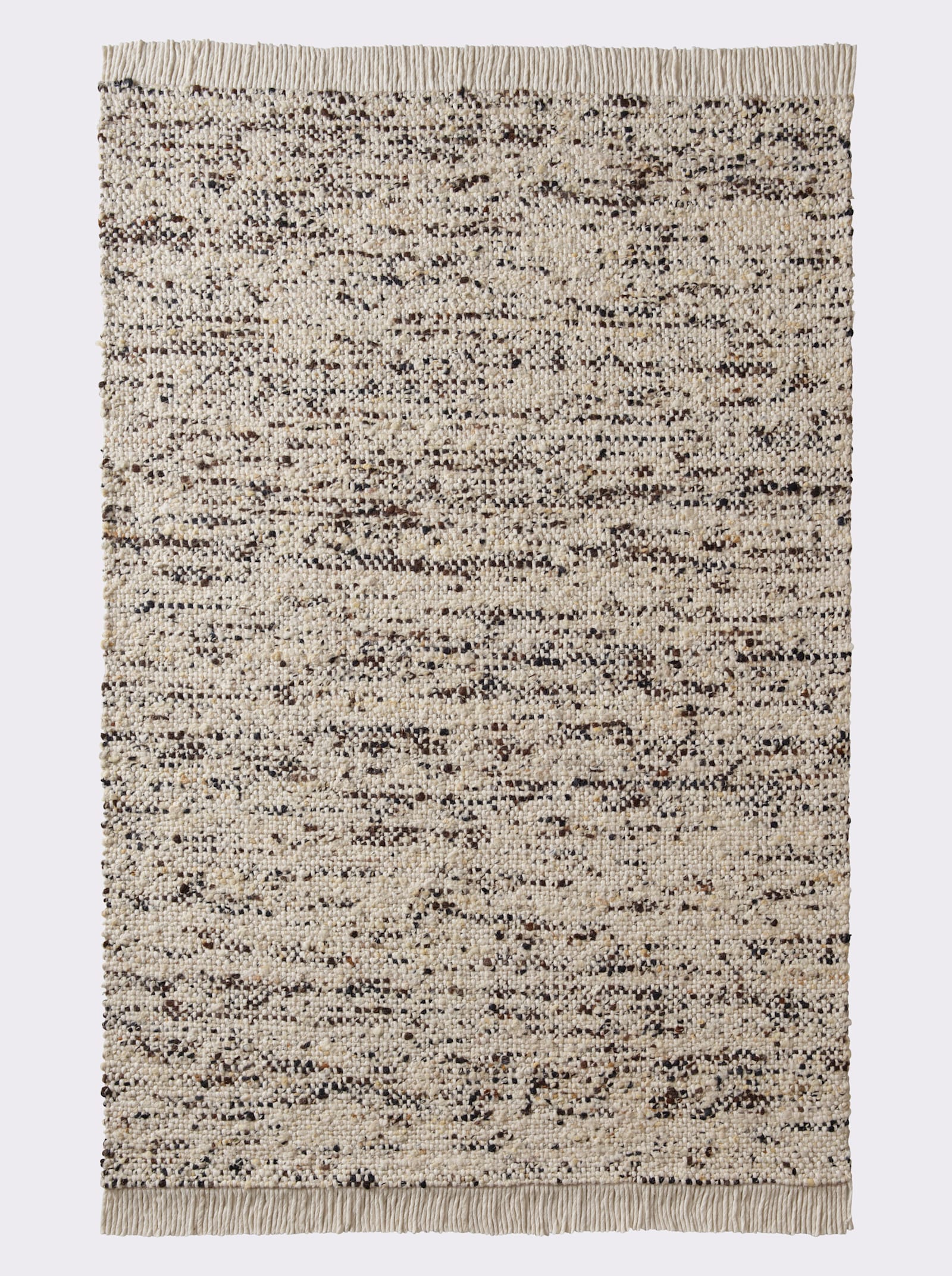 Impressionen Teppich - schwarz-ecru-meliert