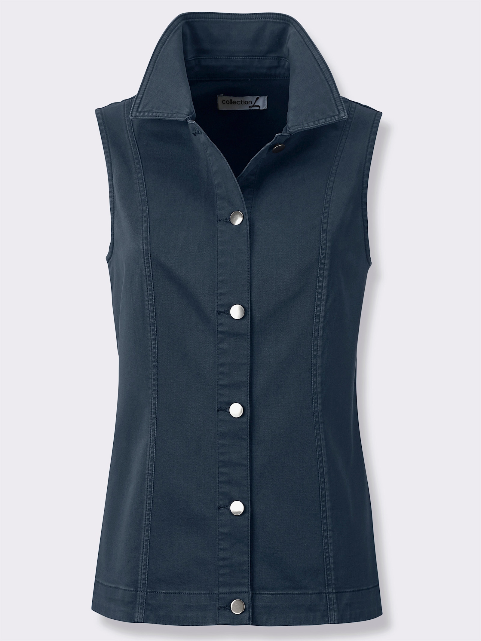 Weste in Jeans-Optik - dunkelblau