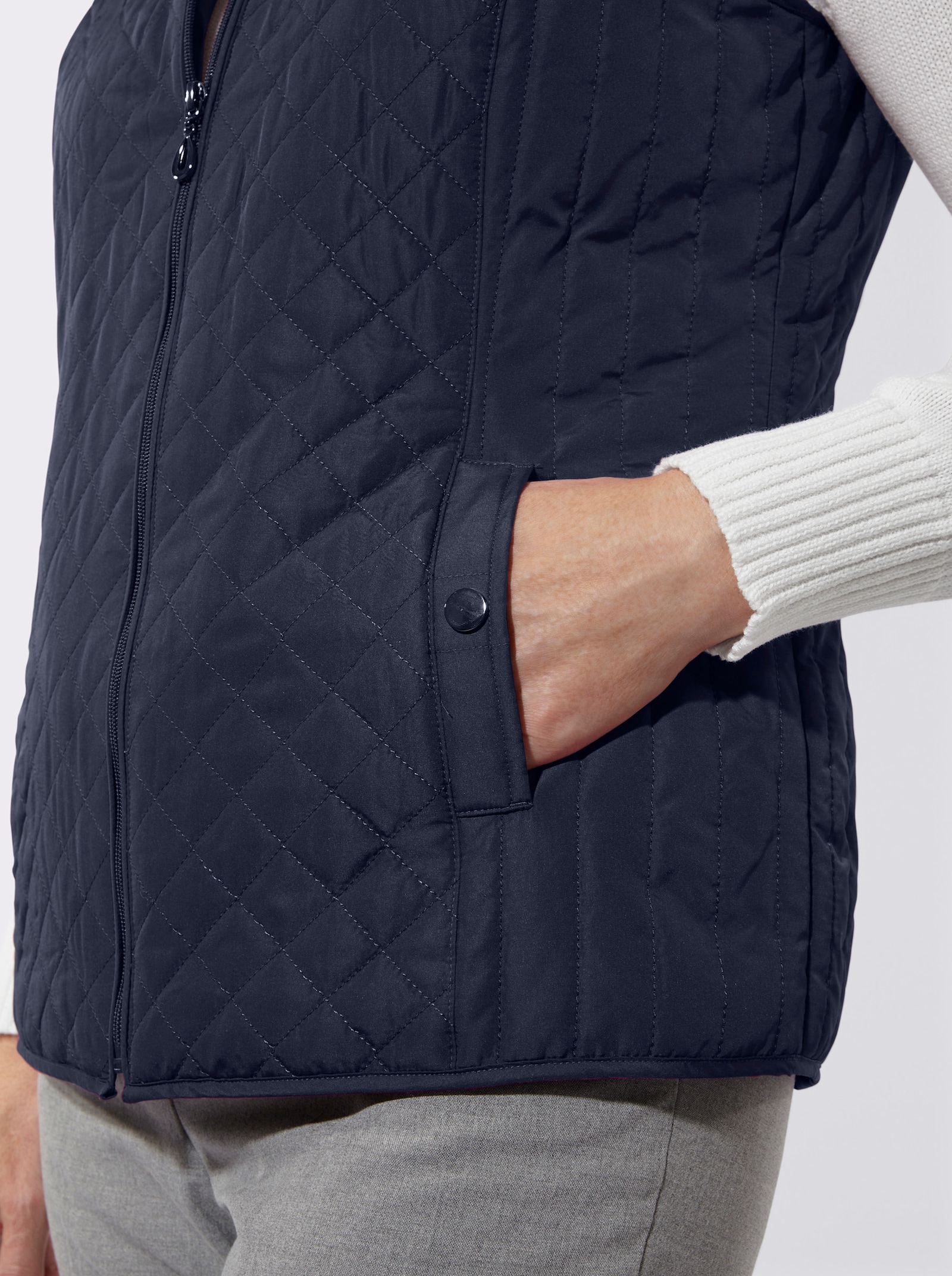 Steppweste mit 2 Taschen - marine