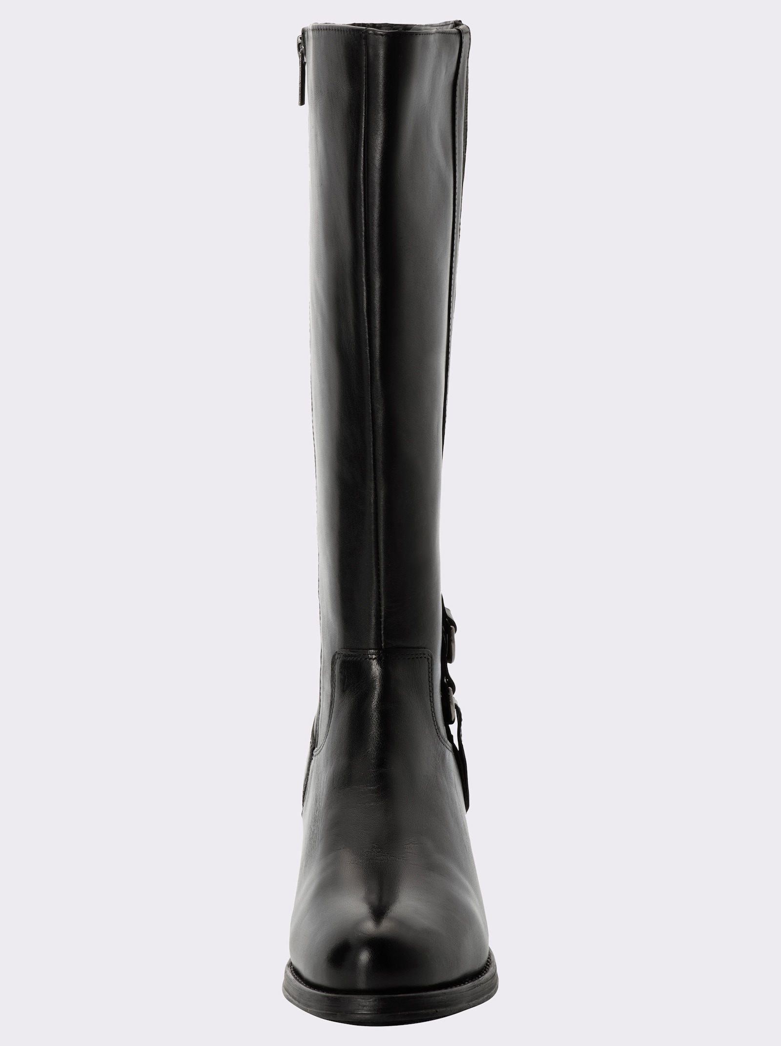 sheego Weitschaftstiefel mit Stretcheinsatz - schwarz