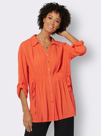 Longline blouse - oranje