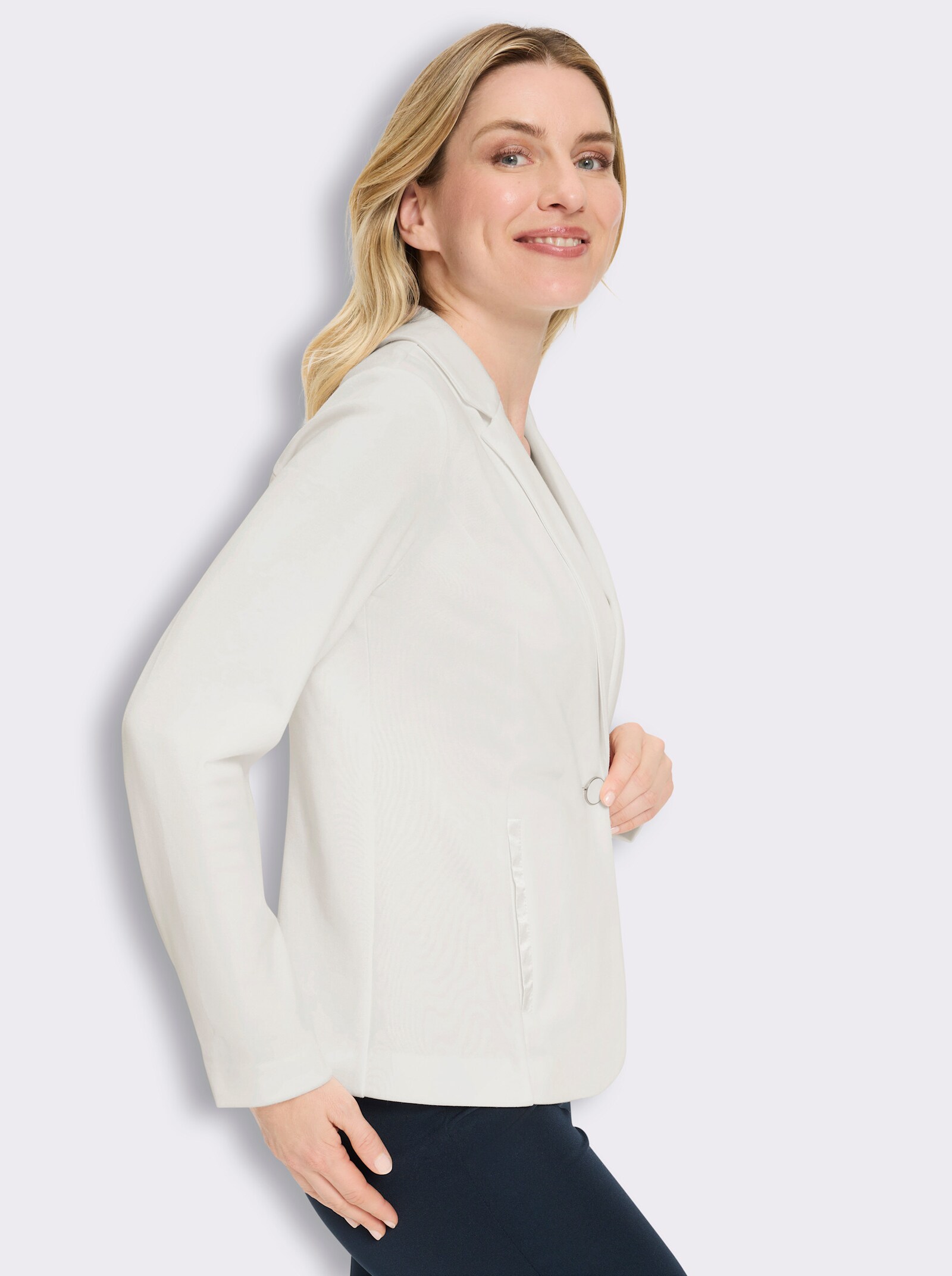Blazer in Jersey-Qualität - weiß