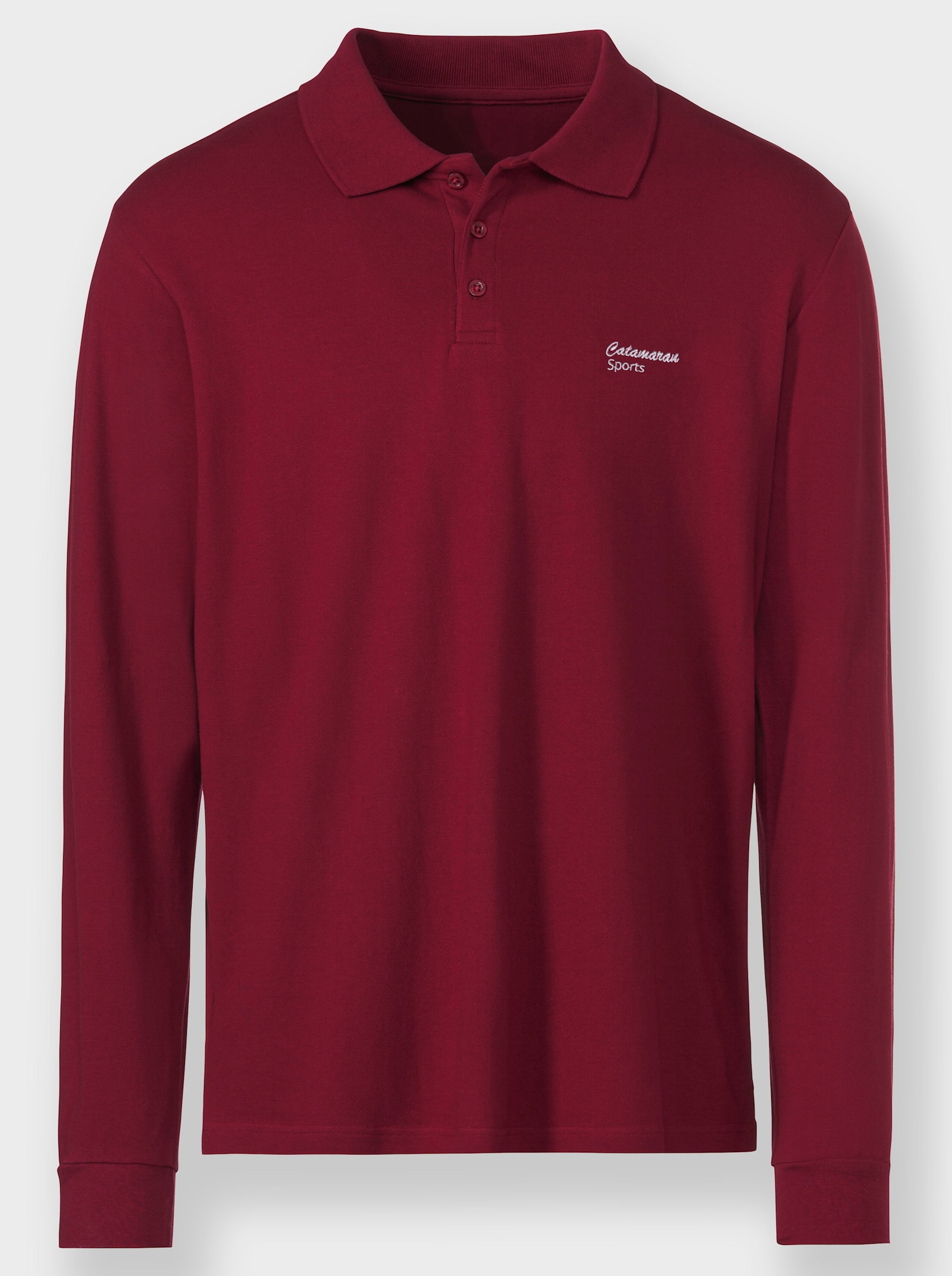 Catamaran Sports Freizeitshirt in atmungsaktiver Pikee-Qualität - dunkelrot