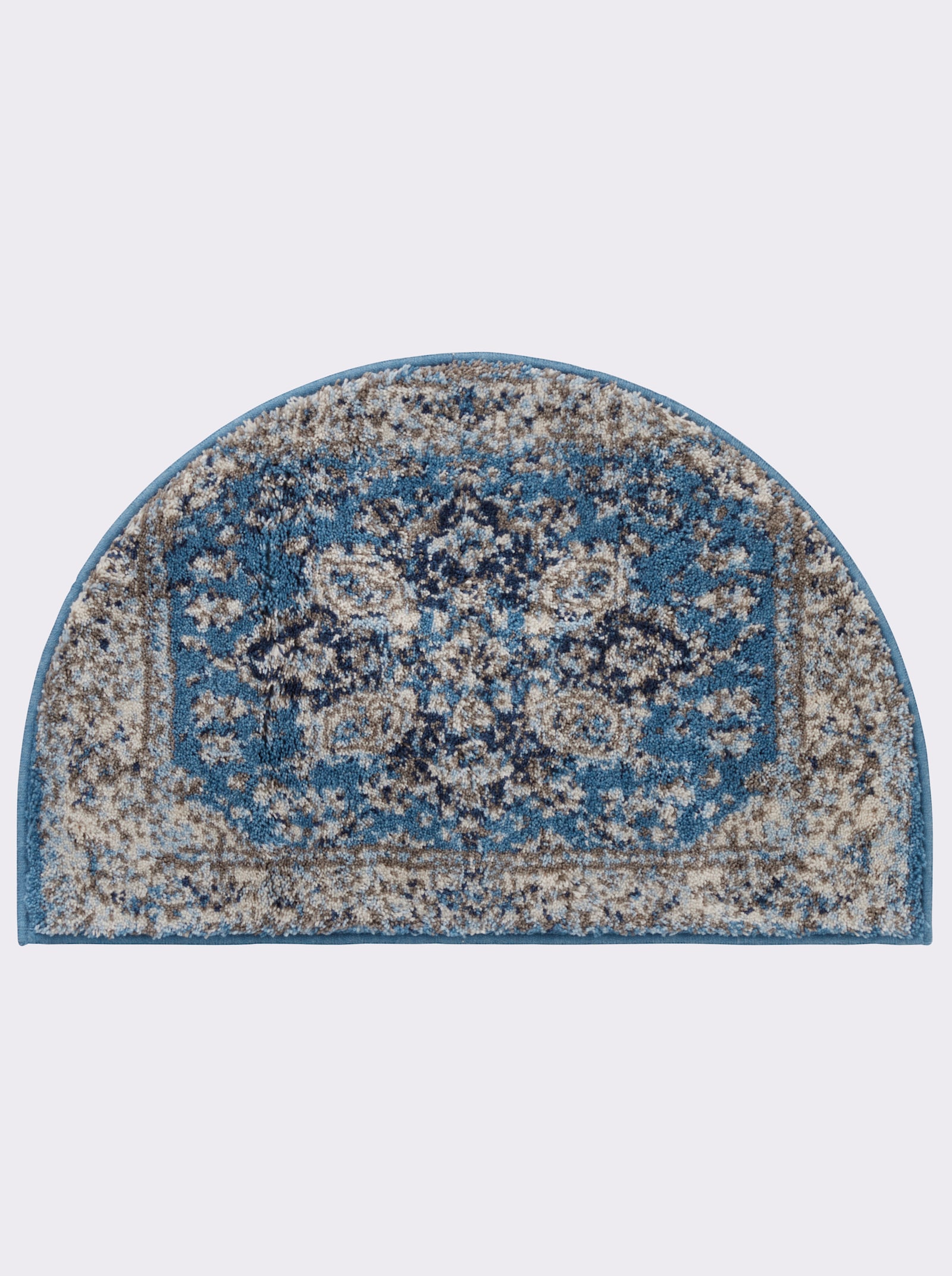 Grund Badematte - blau-gemustert