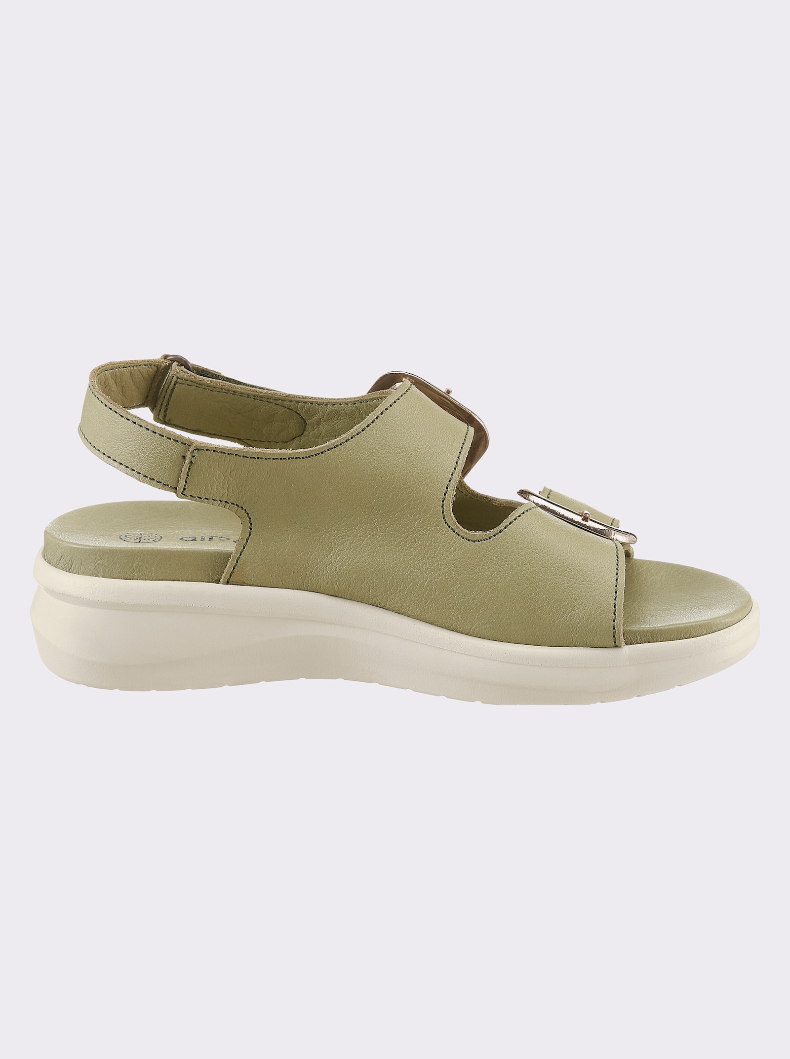 airsoft modern+ Sandalette mit Klettverschlüssen - lindgrün